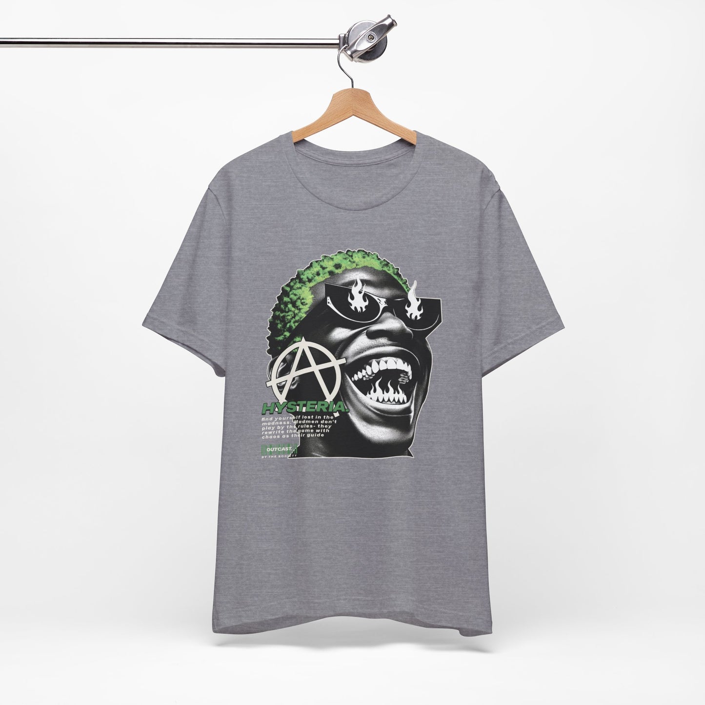 Bold Graphic Tee, Edgy Streetwear Shirt, Urban Casual Wear, Unisex Fashion Top, Gift for Music Lovers, Distinctive Artwork Tee