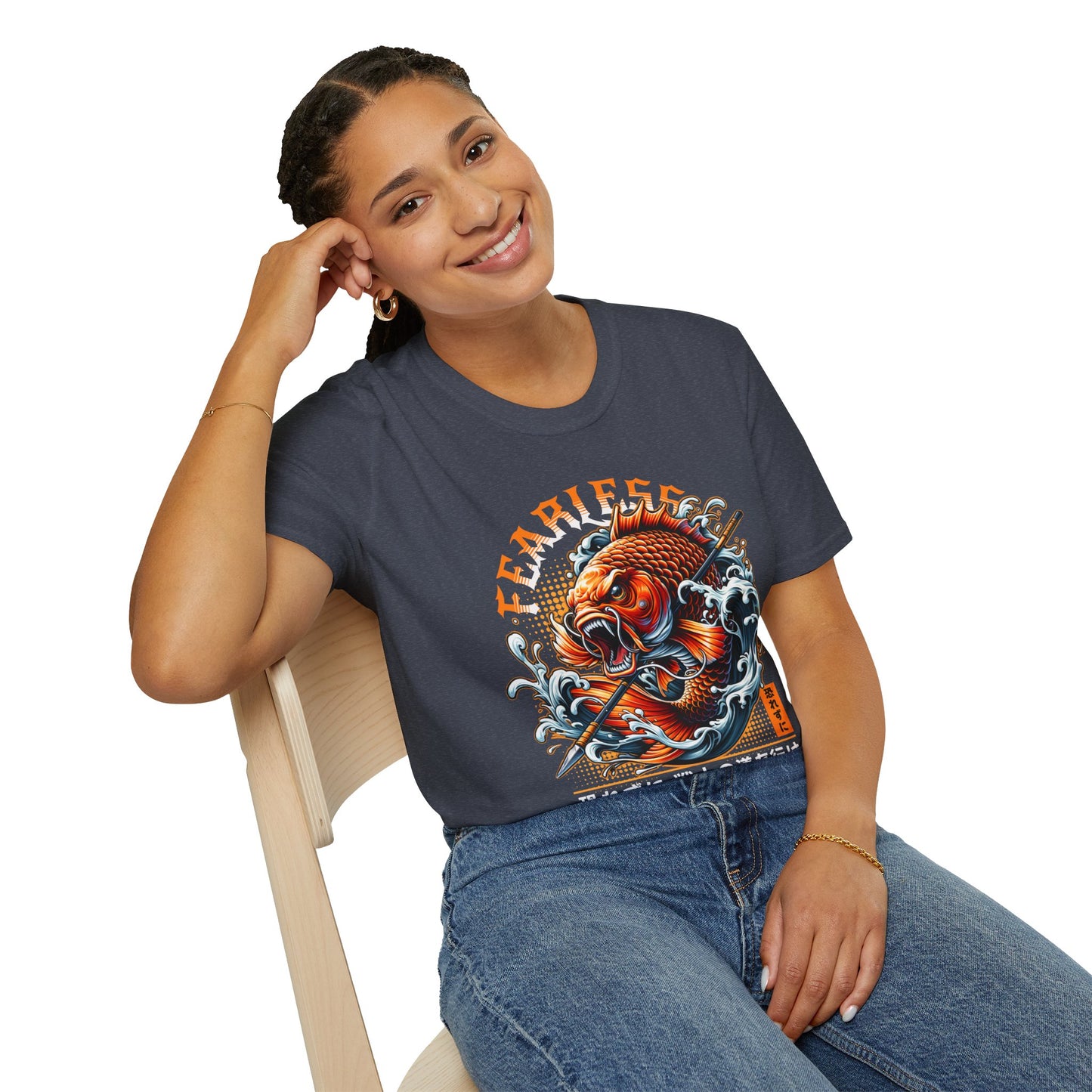 Fearless Koi Unisex Softstyle T-Shirt - Inspirational Gift, Casual Wear, Everyday Comfort, Success Apparel, Relaxed Fit