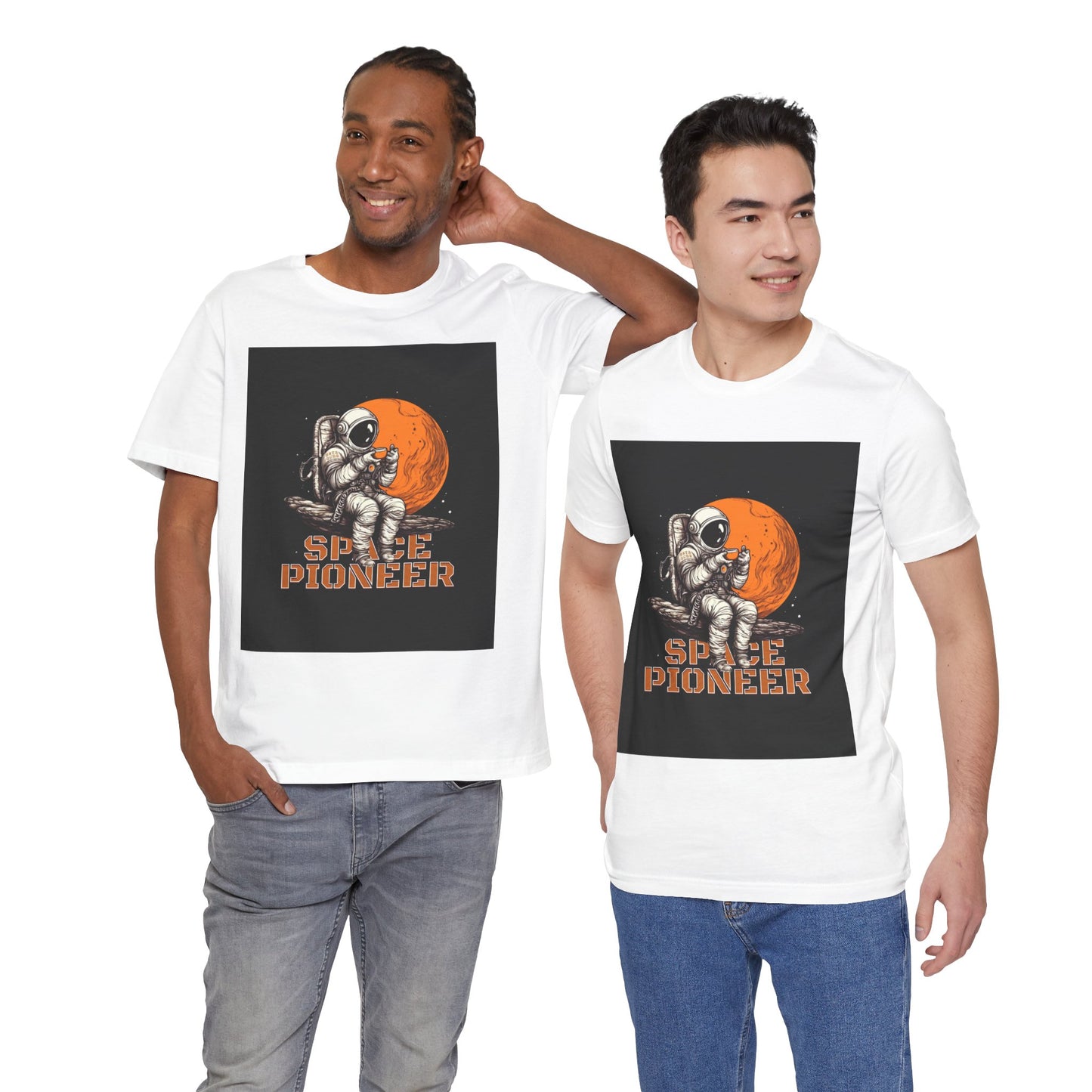 Space Pioneer Unisex Tee - Astronaut Graphic Shirt, Cool Space Themed Gift, Sci-Fi Lover Apparel, Casual Wear, Cosmic Adventure