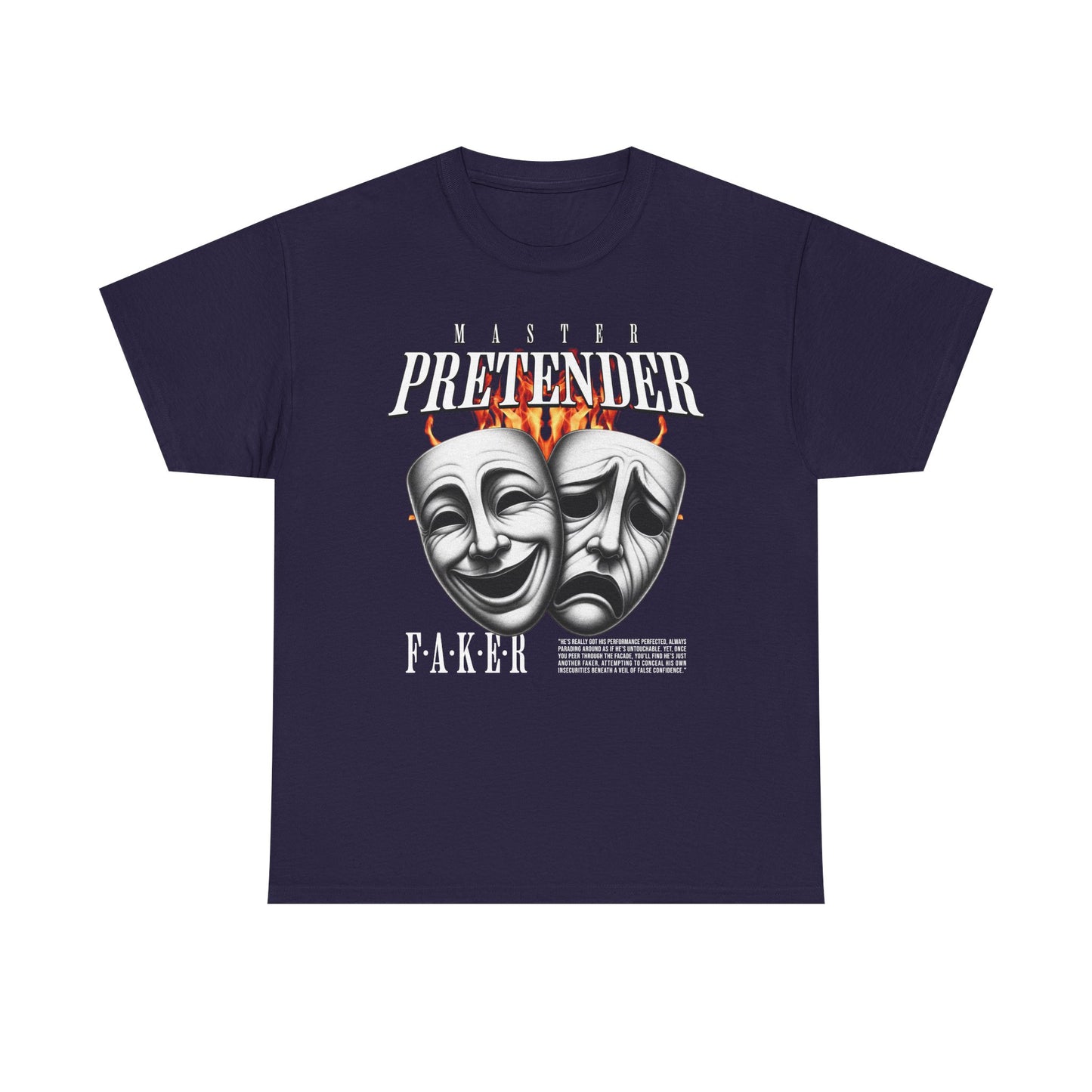 Theatrical Masks Unisex Heavy Cotton Tee, Perfect for Drama Lovers, Gift for Actors, Casual Wear, Theatre Fan Apparel