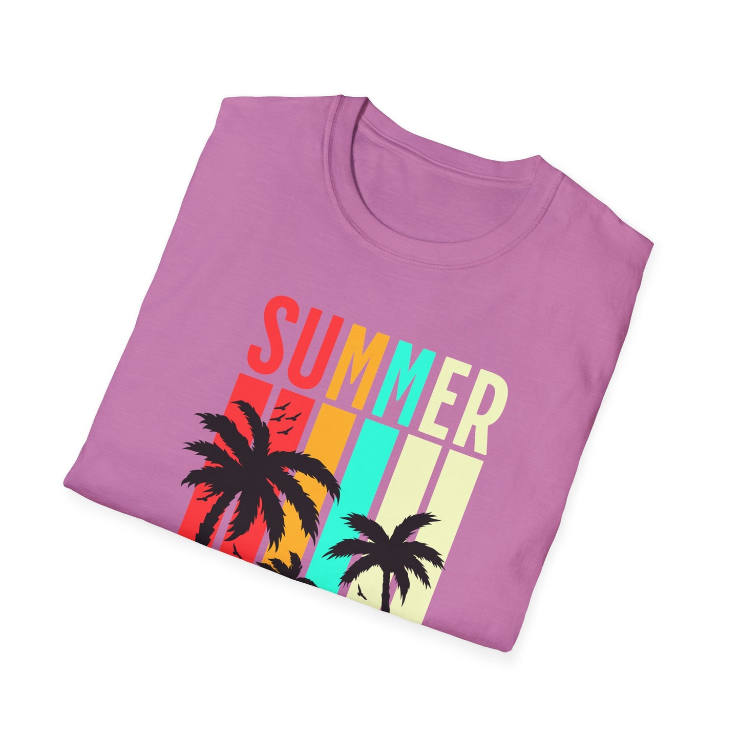 Summer Vibes Unisex T-Shirt, Beach Party Shirt, Casual Wear, Gift for Friends, Vacation Outfit, Coaster Inspired Design