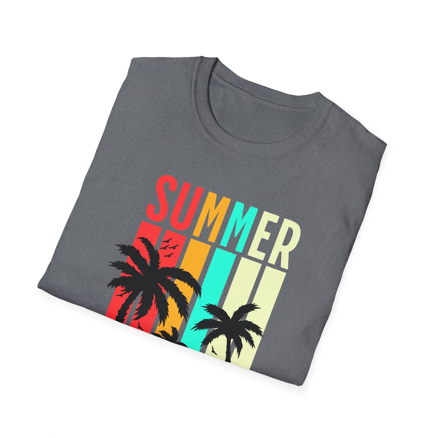 Summer Vibes Unisex T-Shirt, Beach Party Shirt, Casual Wear, Gift for Friends, Vacation Outfit, Coaster Inspired Design