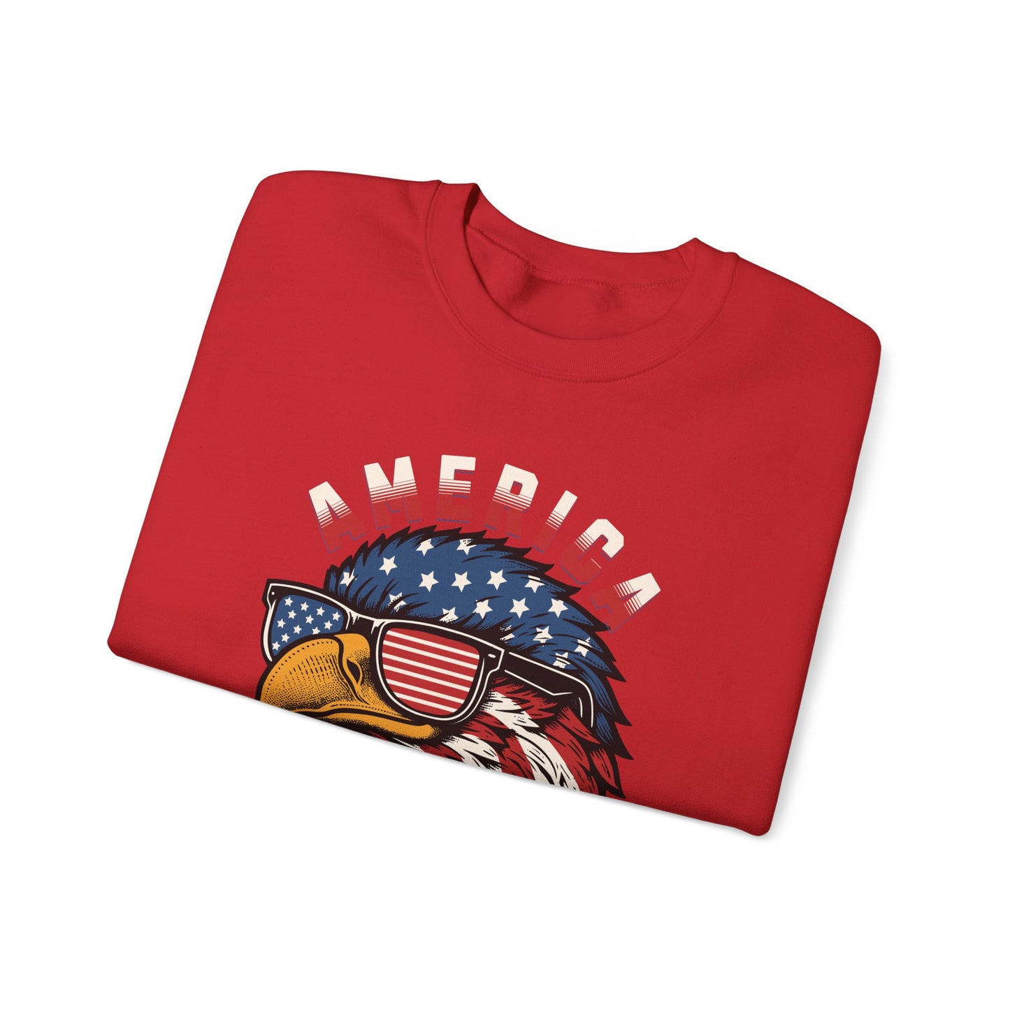 Patriotic Eagle Crewneck Sweatshirt, America Sweatshirt, Unisex Pullover, 4th of July Shirt, Eagle Graphic Sweatshirt