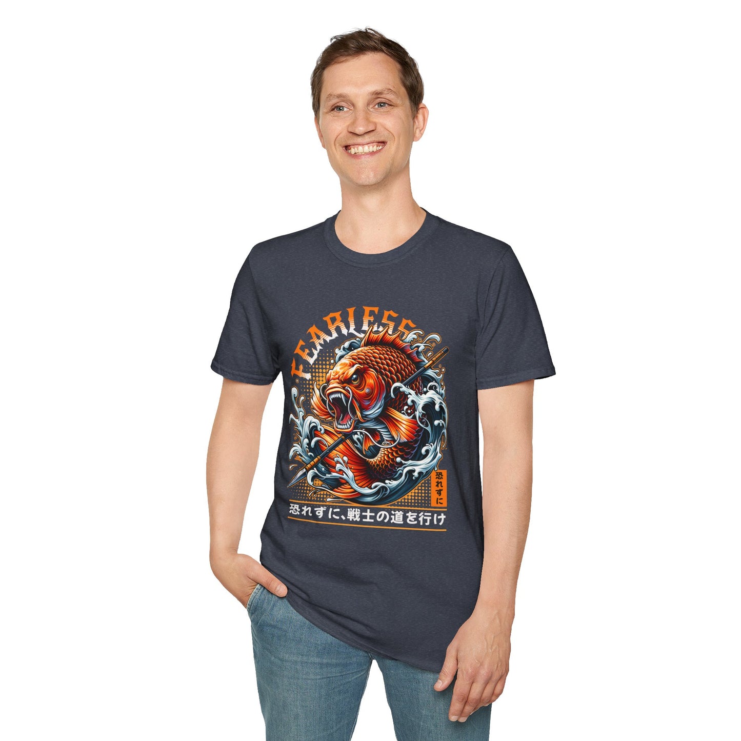 Fearless Koi Unisex Softstyle T-Shirt - Inspirational Gift, Casual Wear, Everyday Comfort, Success Apparel, Relaxed Fit