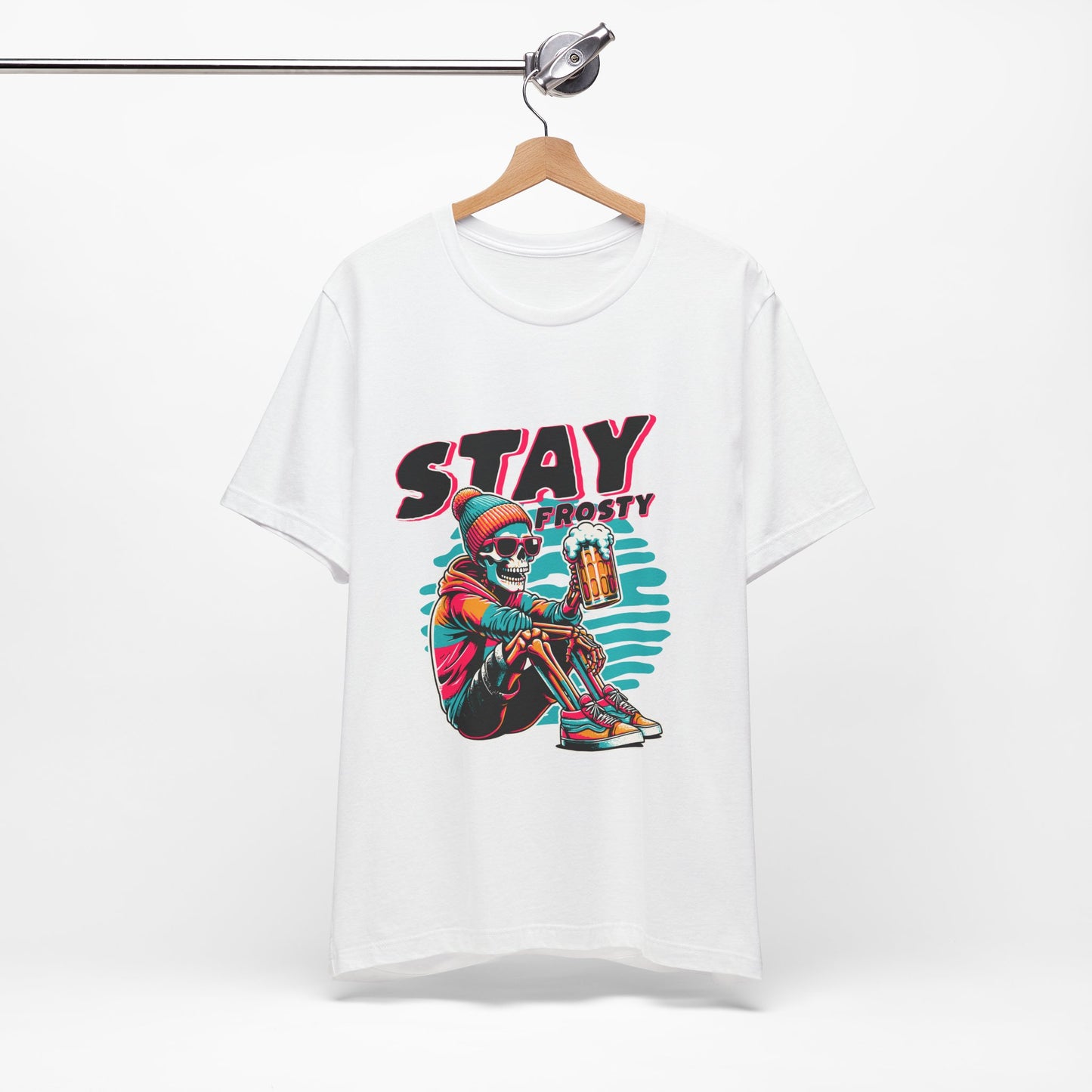 Stay Frosty Unisex Tee, Cool Graphic Shirt, Summer Vibes, Casual Wear, Gift for Him, Music Festival Fashion