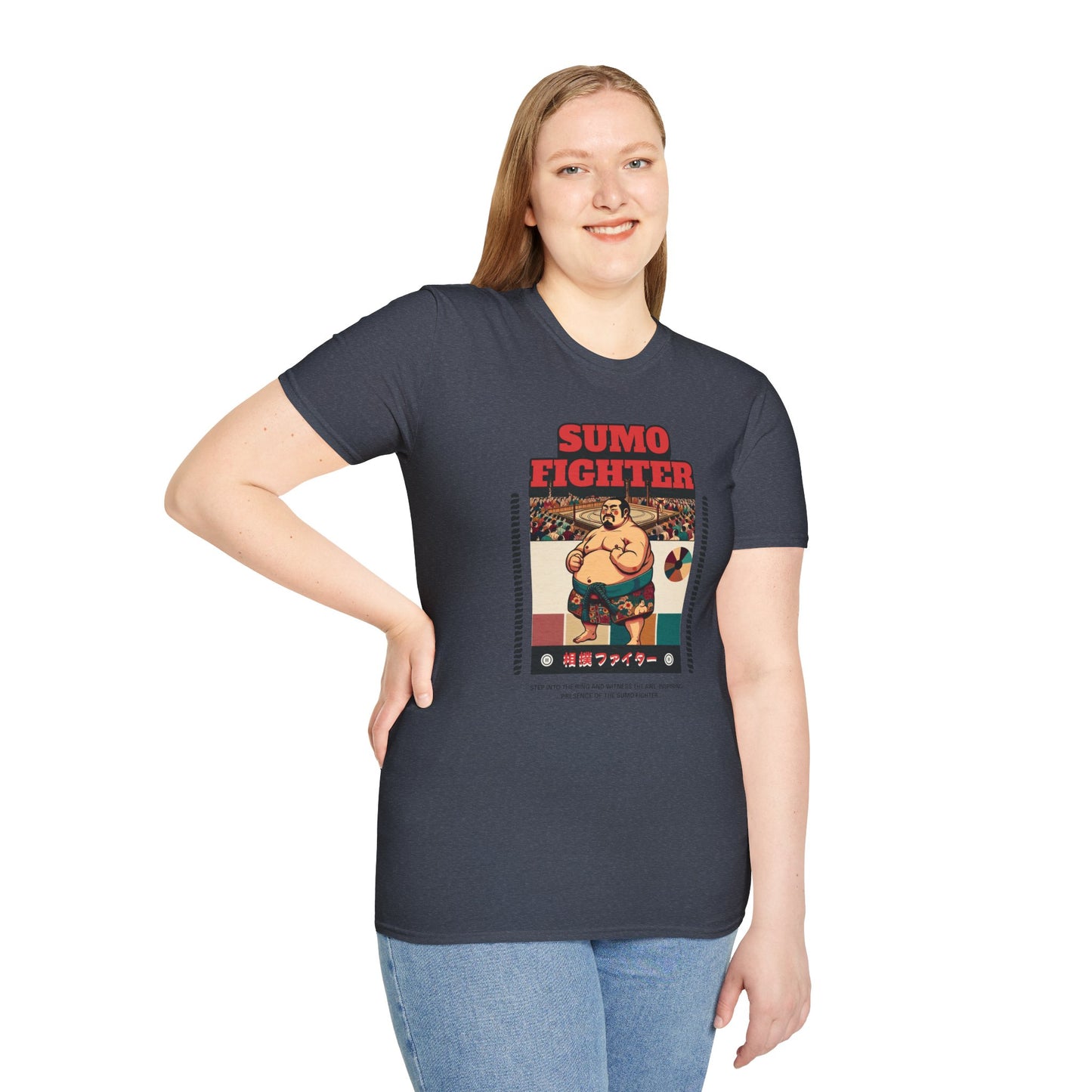 Sumo Fighter Graphic Tee | Fun Unisex T-Shirt for Sports Fans, Unique Gift, Casual Style, Anime Lovers, Vintage Aesthetic