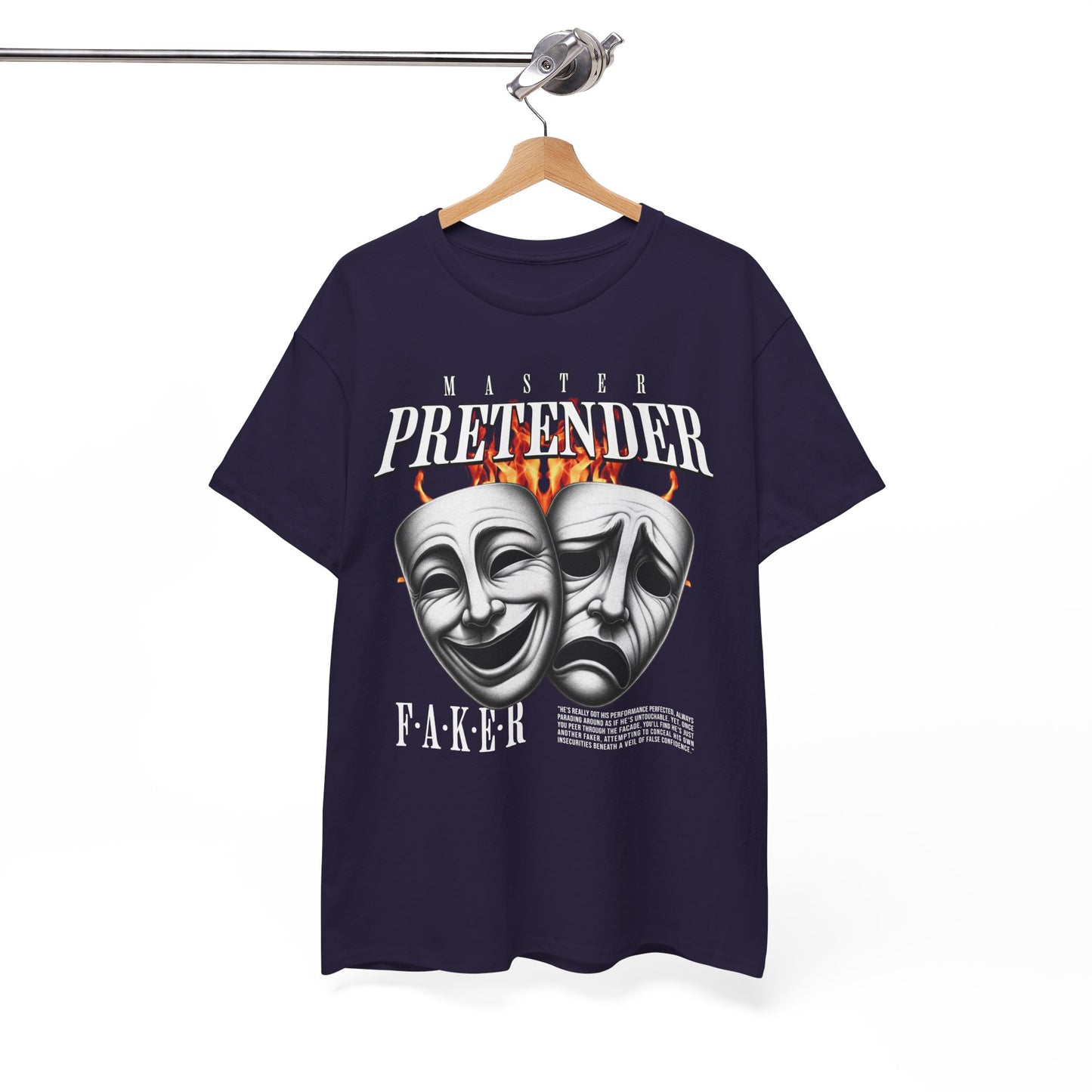 Theatrical Masks Unisex Heavy Cotton Tee, Perfect for Drama Lovers, Gift for Actors, Casual Wear, Theatre Fan Apparel
