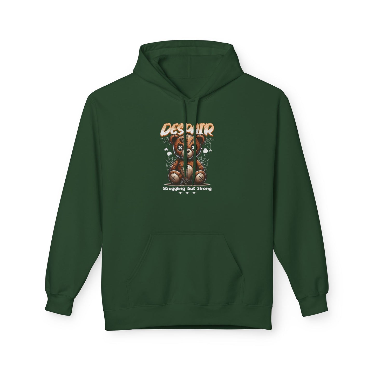 Despair Bear Hoodie | Cozy Graphic Fleece Sweatshirt for Comfort | Cute Gift for Friends | Fall Essentials | Unisex Casual Wear