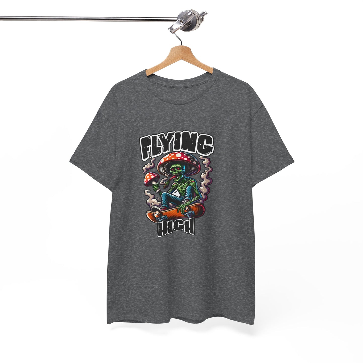 Flying High Unisex Cotton Tee, Psychedelic Shirt, Casual Wear, Gift for Stoners, Retro Fashion, Fun Graphic T-Shirt