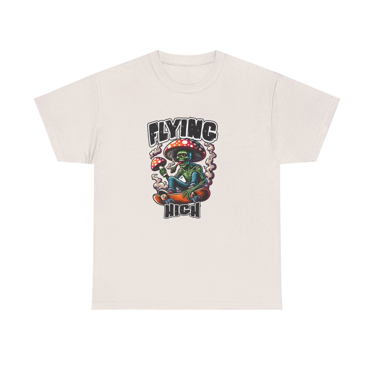 Flying High Unisex Cotton Tee, Psychedelic Shirt, Casual Wear, Gift for Stoners, Retro Fashion, Fun Graphic T-Shirt