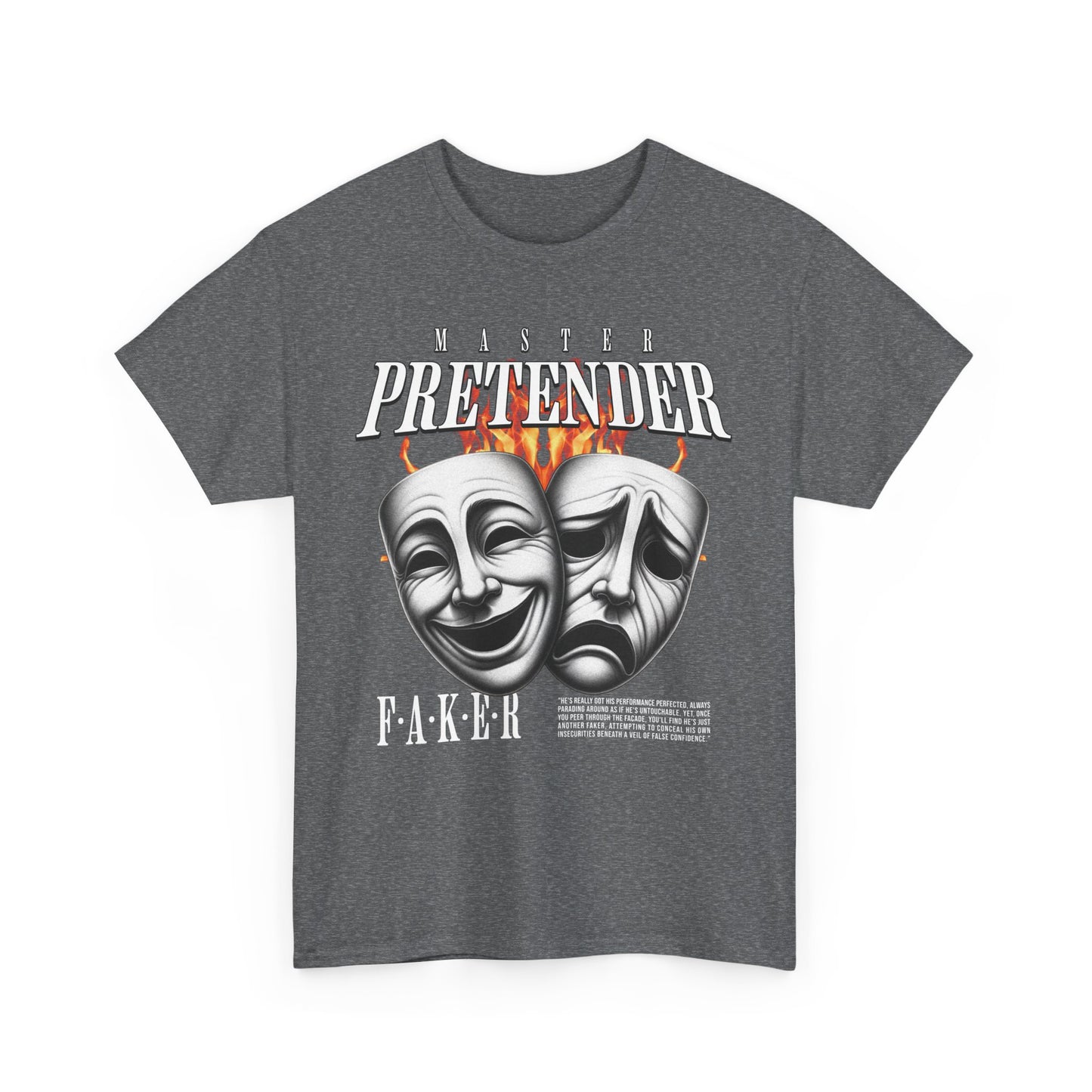 Theatrical Masks Unisex Heavy Cotton Tee, Perfect for Drama Lovers, Gift for Actors, Casual Wear, Theatre Fan Apparel