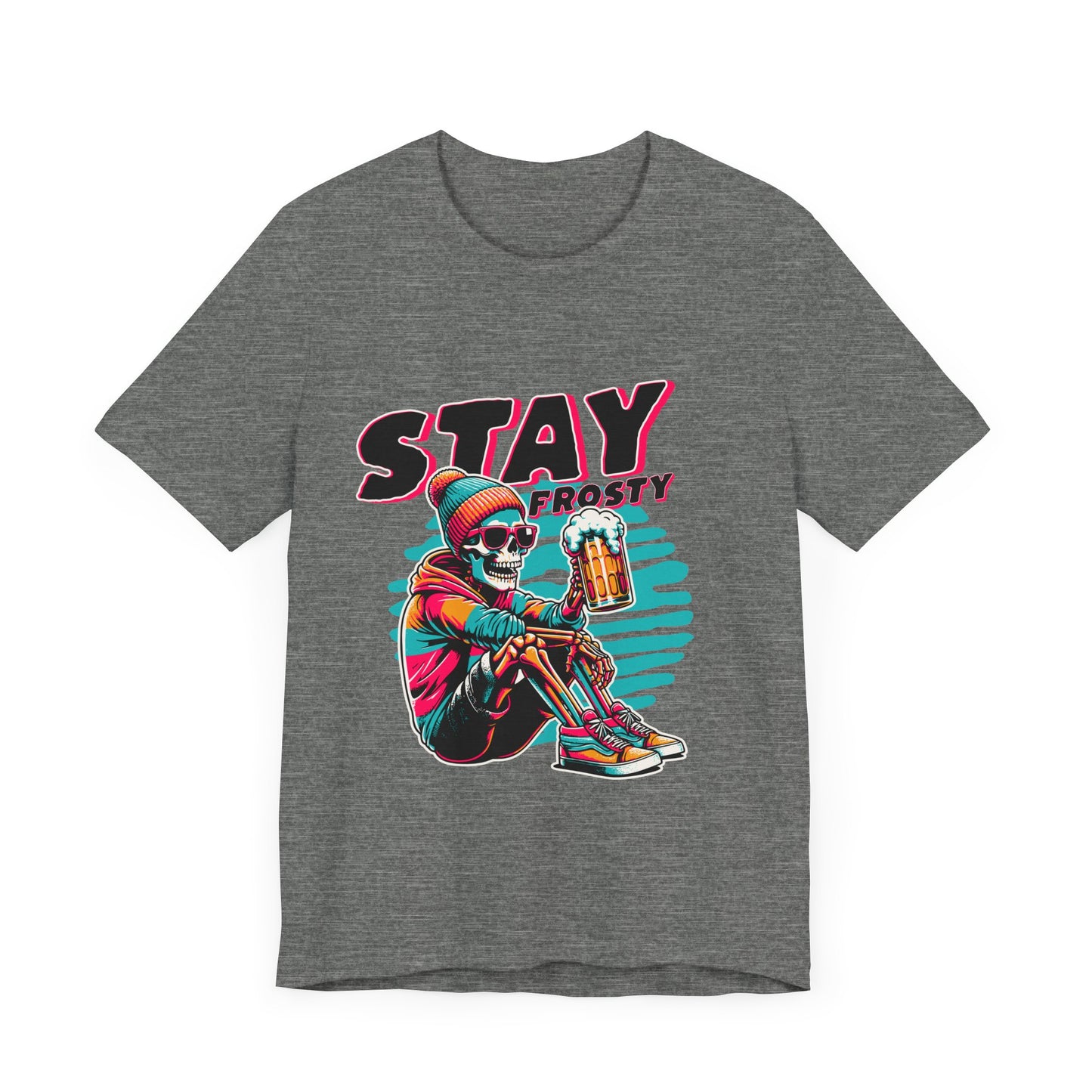 Stay Frosty Unisex Tee, Cool Graphic Shirt, Summer Vibes, Casual Wear, Gift for Him, Music Festival Fashion