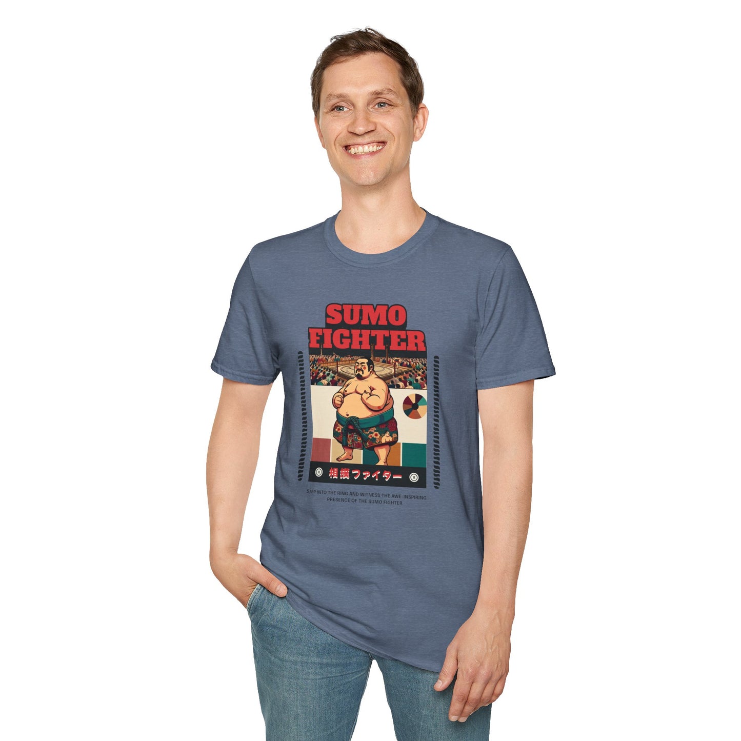 Sumo Fighter Graphic Tee | Fun Unisex T-Shirt for Sports Fans, Unique Gift, Casual Style, Anime Lovers, Vintage Aesthetic
