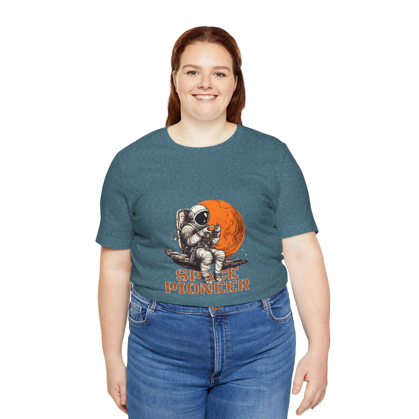 Space Pioneer Astronaut Tee, Cosmic Shirt, Gift for Astro Lovers, Unisex Graphic Tee, Sci-Fi T-Shirt, Casual Spacewear