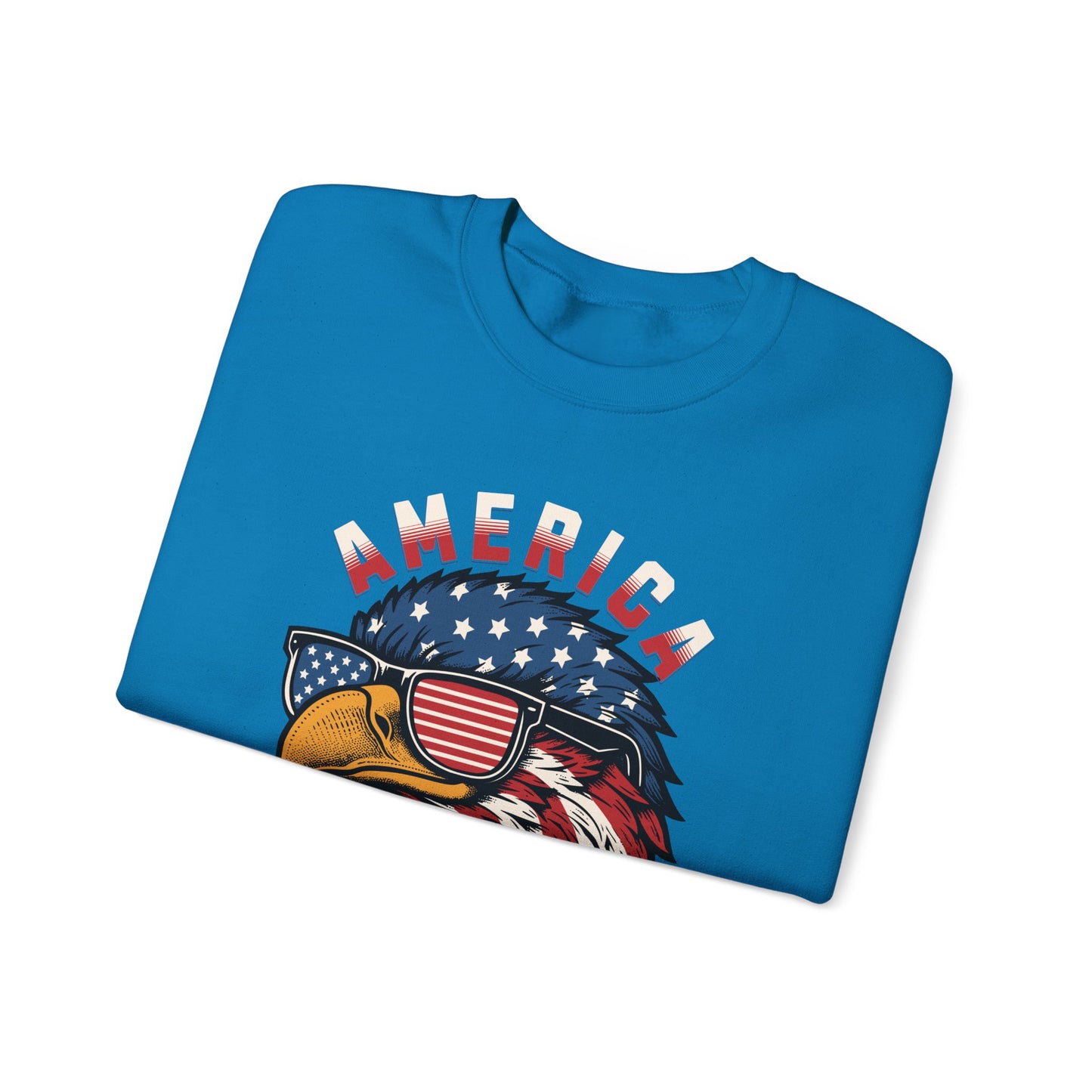 Patriotic Eagle Crewneck Sweatshirt, America Sweatshirt, Unisex Pullover, 4th of July Shirt, Eagle Graphic Sweatshirt