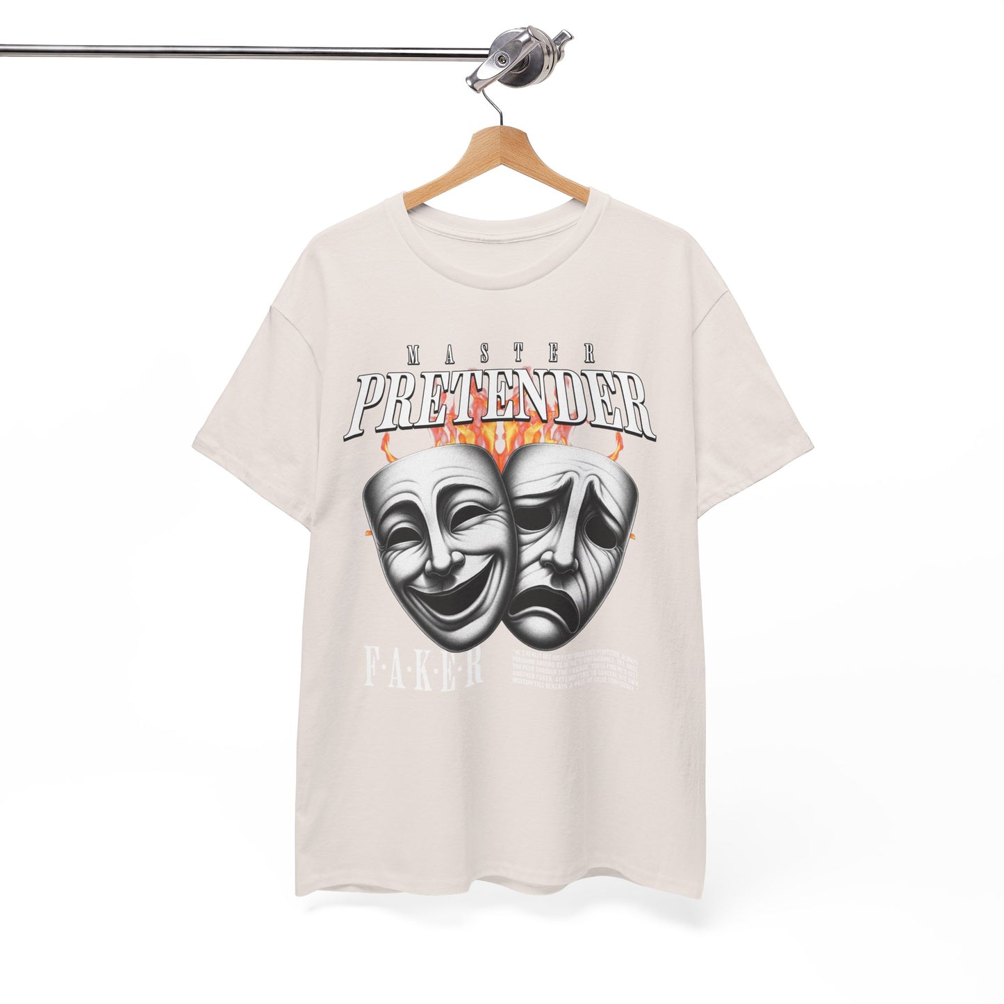 Theatrical Masks Unisex Heavy Cotton Tee, Perfect for Drama Lovers, Gift for Actors, Casual Wear, Theatre Fan Apparel