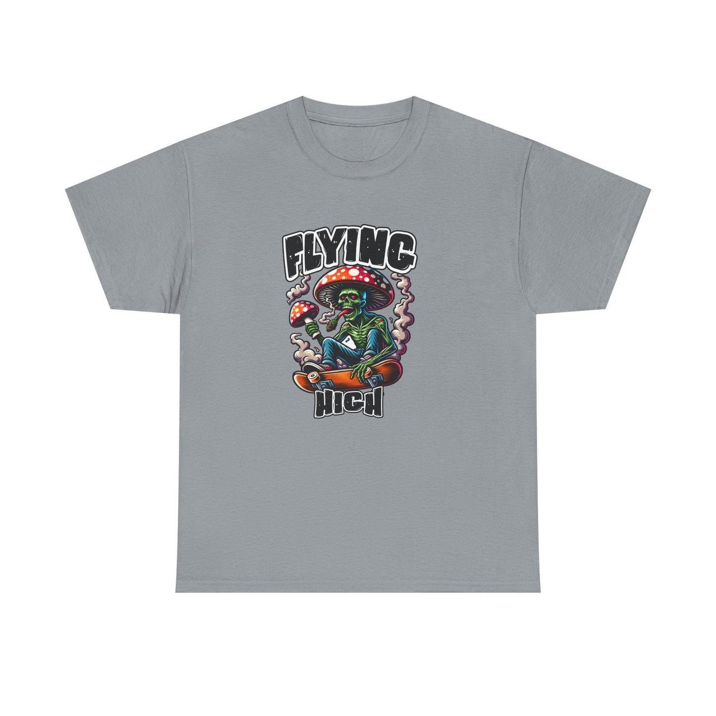 Flying High Unisex Cotton Tee, Psychedelic Shirt, Casual Wear, Gift for Stoners, Retro Fashion, Fun Graphic T-Shirt