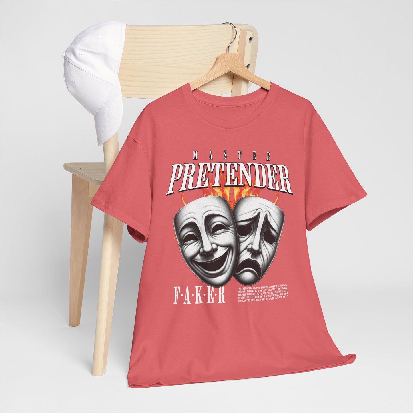 Theatrical Masks Unisex Heavy Cotton Tee, Perfect for Drama Lovers, Gift for Actors, Casual Wear, Theatre Fan Apparel