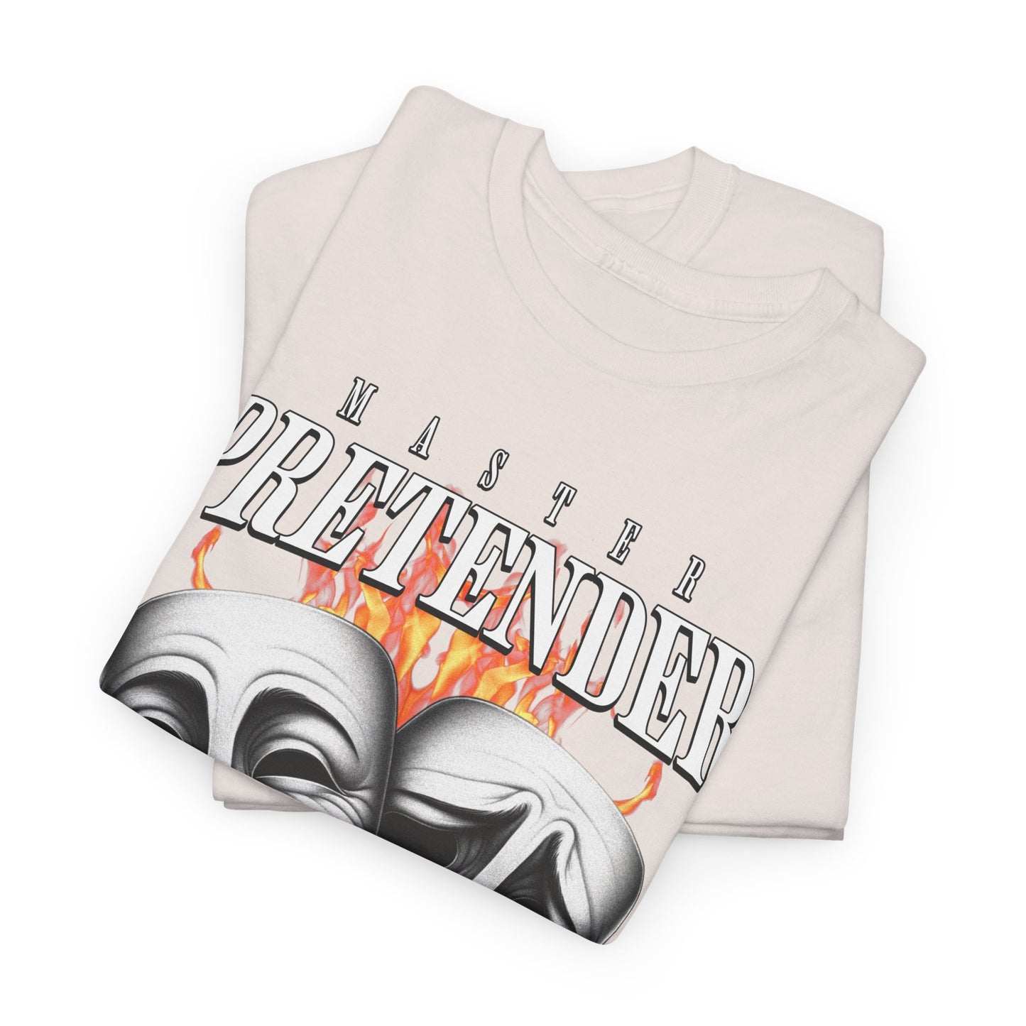 Theatrical Masks Unisex Heavy Cotton Tee, Perfect for Drama Lovers, Gift for Actors, Casual Wear, Theatre Fan Apparel