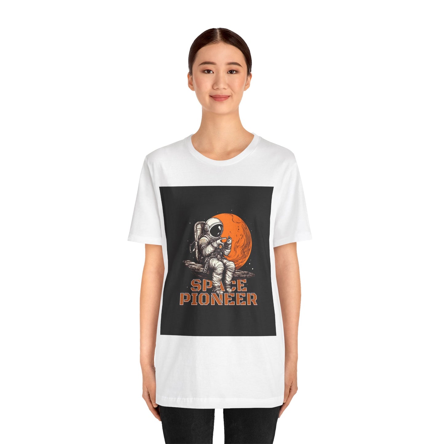 Space Pioneer Unisex Tee - Astronaut Graphic Shirt, Cool Space Themed Gift, Sci-Fi Lover Apparel, Casual Wear, Cosmic Adventure