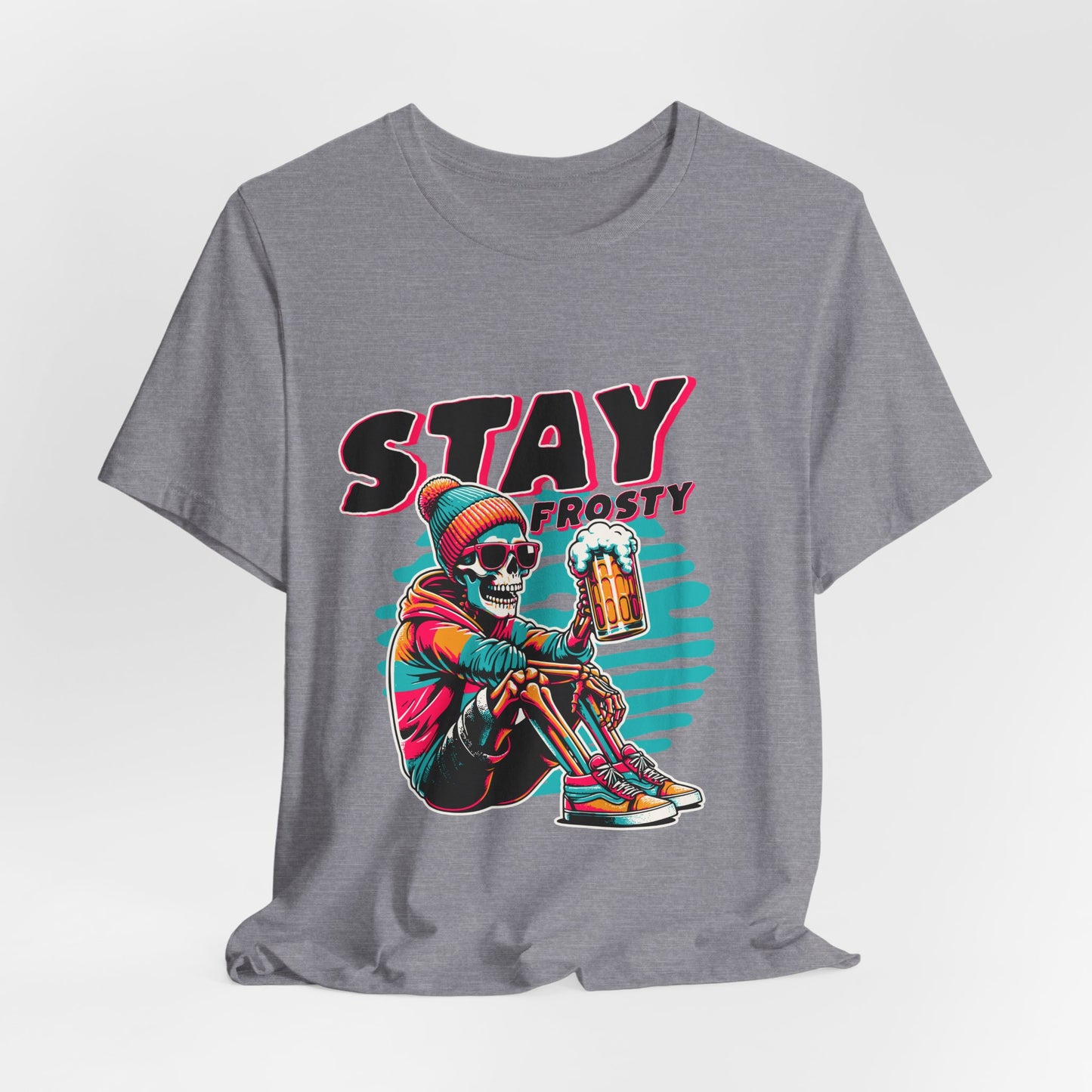 Stay Frosty Unisex Tee, Cool Graphic Shirt, Summer Vibes, Casual Wear, Gift for Him, Music Festival Fashion