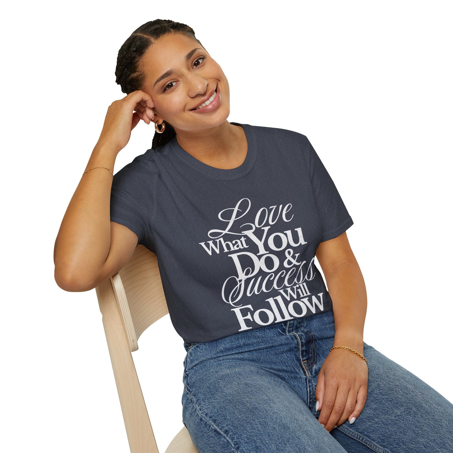 Motivational Quote Unisex Softstyle T-Shirt - Inspirational Gift, Casual Wear, Everyday Comfort, Success Apparel, Relaxed Fit