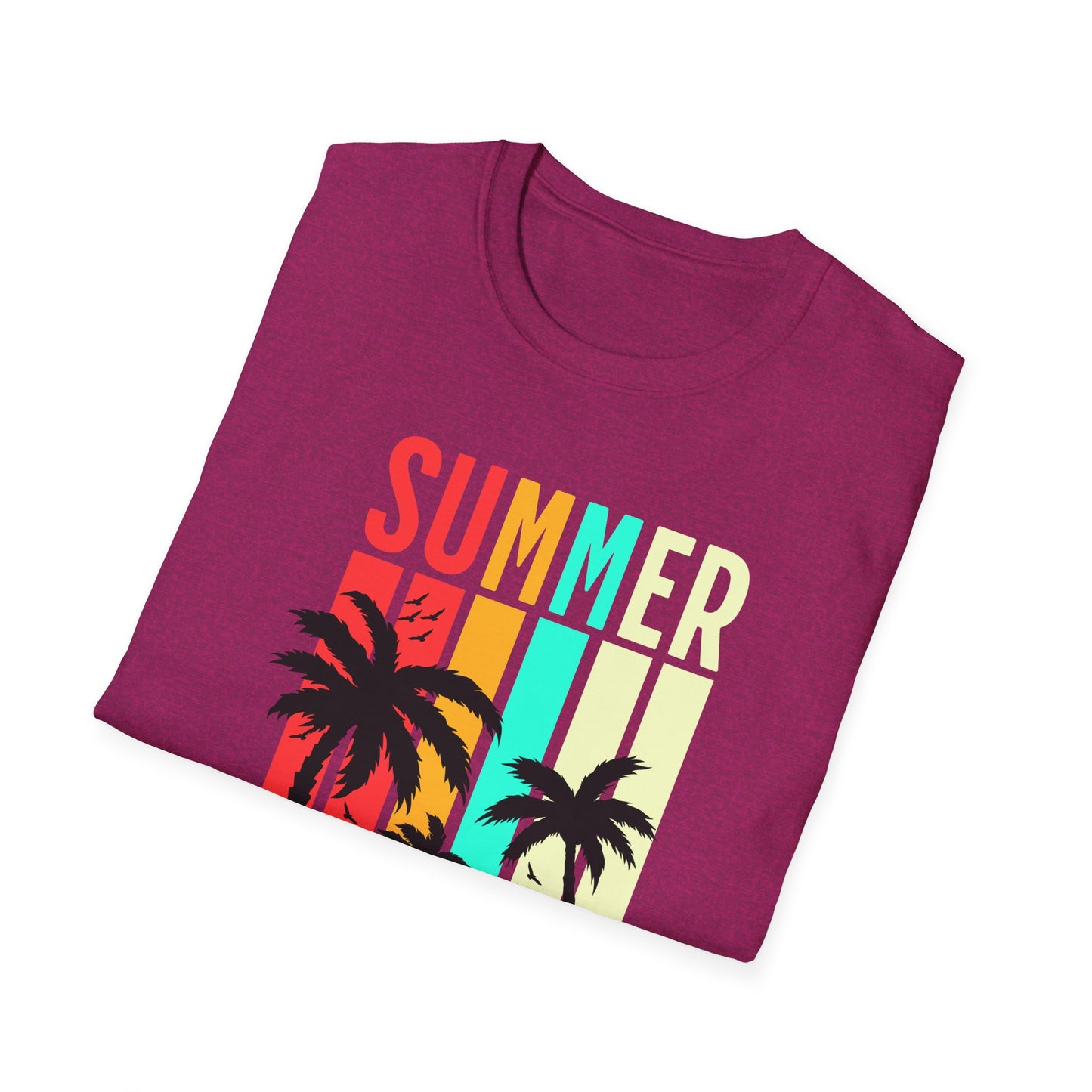 Summer Vibes Unisex T-Shirt, Beach Party Shirt, Casual Wear, Gift for Friends, Vacation Outfit, Coaster Inspired Design
