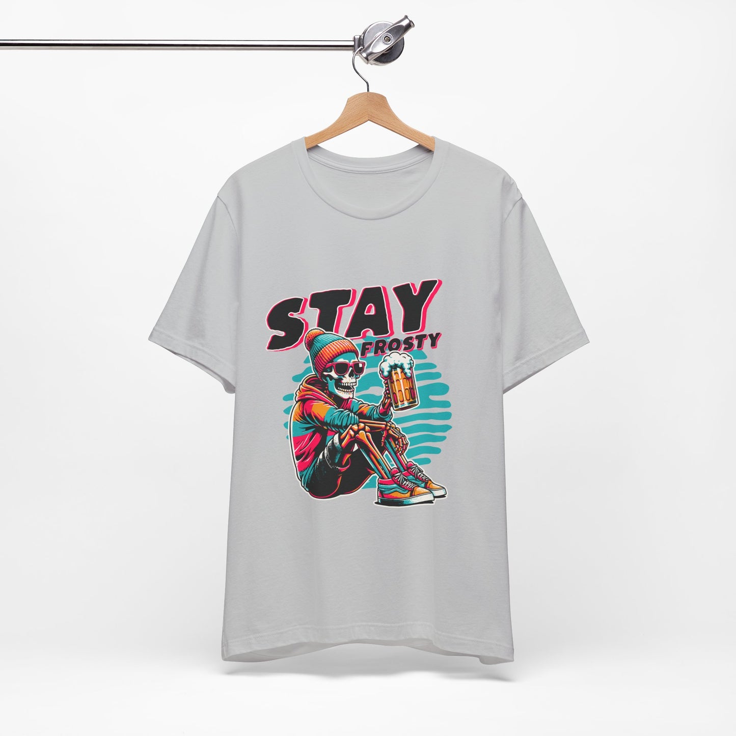 Stay Frosty Unisex Tee, Cool Graphic Shirt, Summer Vibes, Casual Wear, Gift for Him, Music Festival Fashion