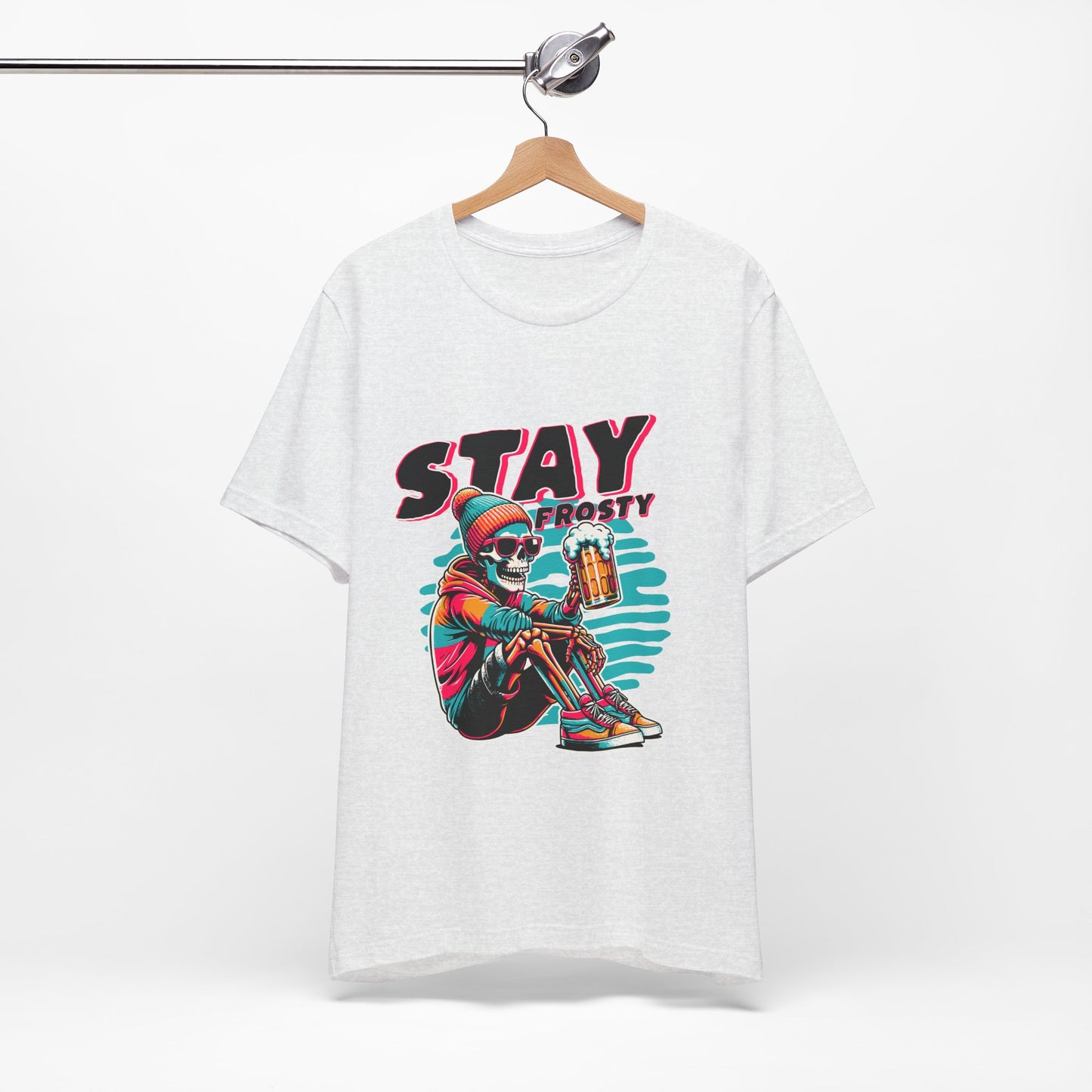 Stay Frosty Unisex Tee, Cool Graphic Shirt, Summer Vibes, Casual Wear, Gift for Him, Music Festival Fashion