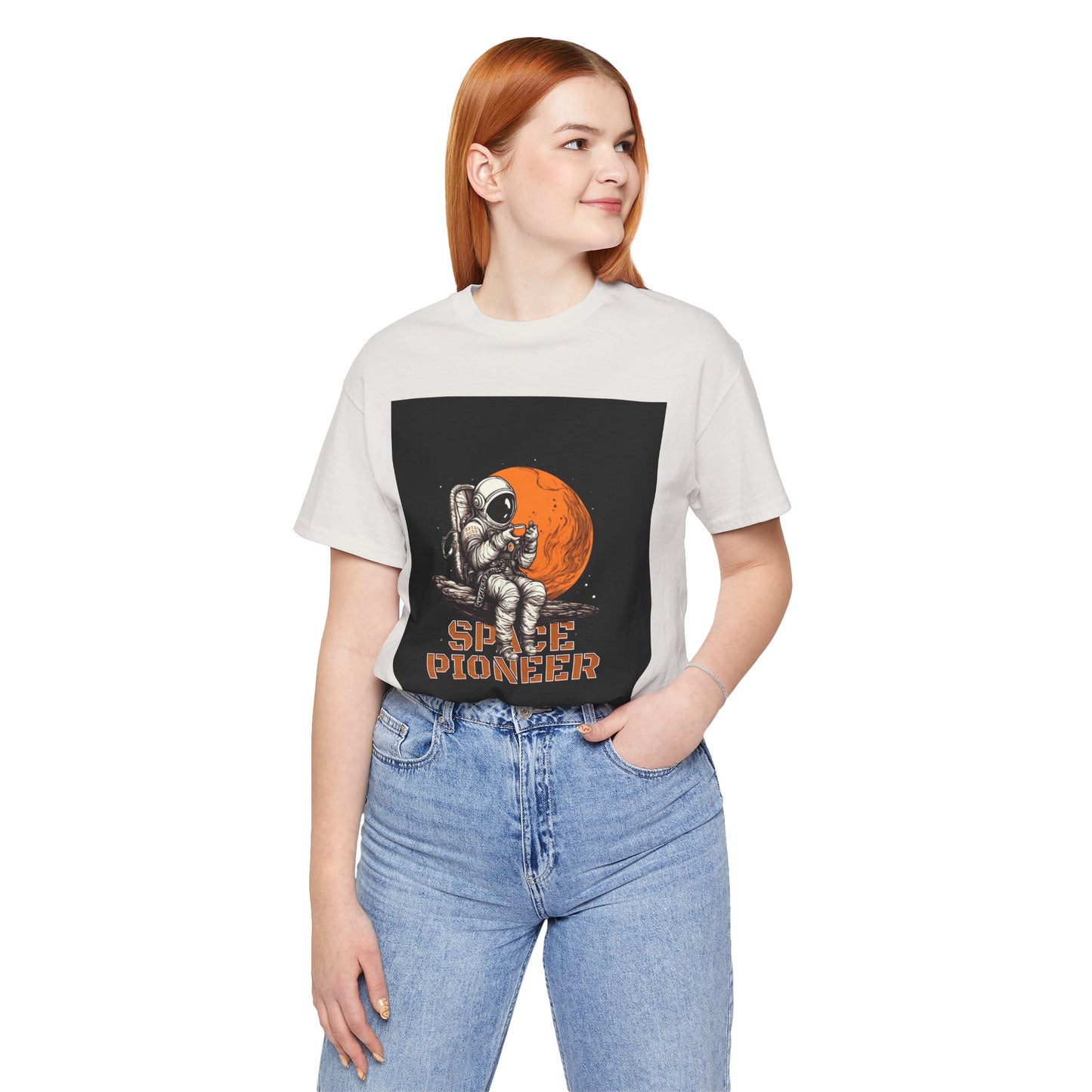 Space Pioneer Unisex Tee - Astronaut Graphic Shirt, Cool Space Themed Gift, Sci-Fi Lover Apparel, Casual Wear, Cosmic Adventure