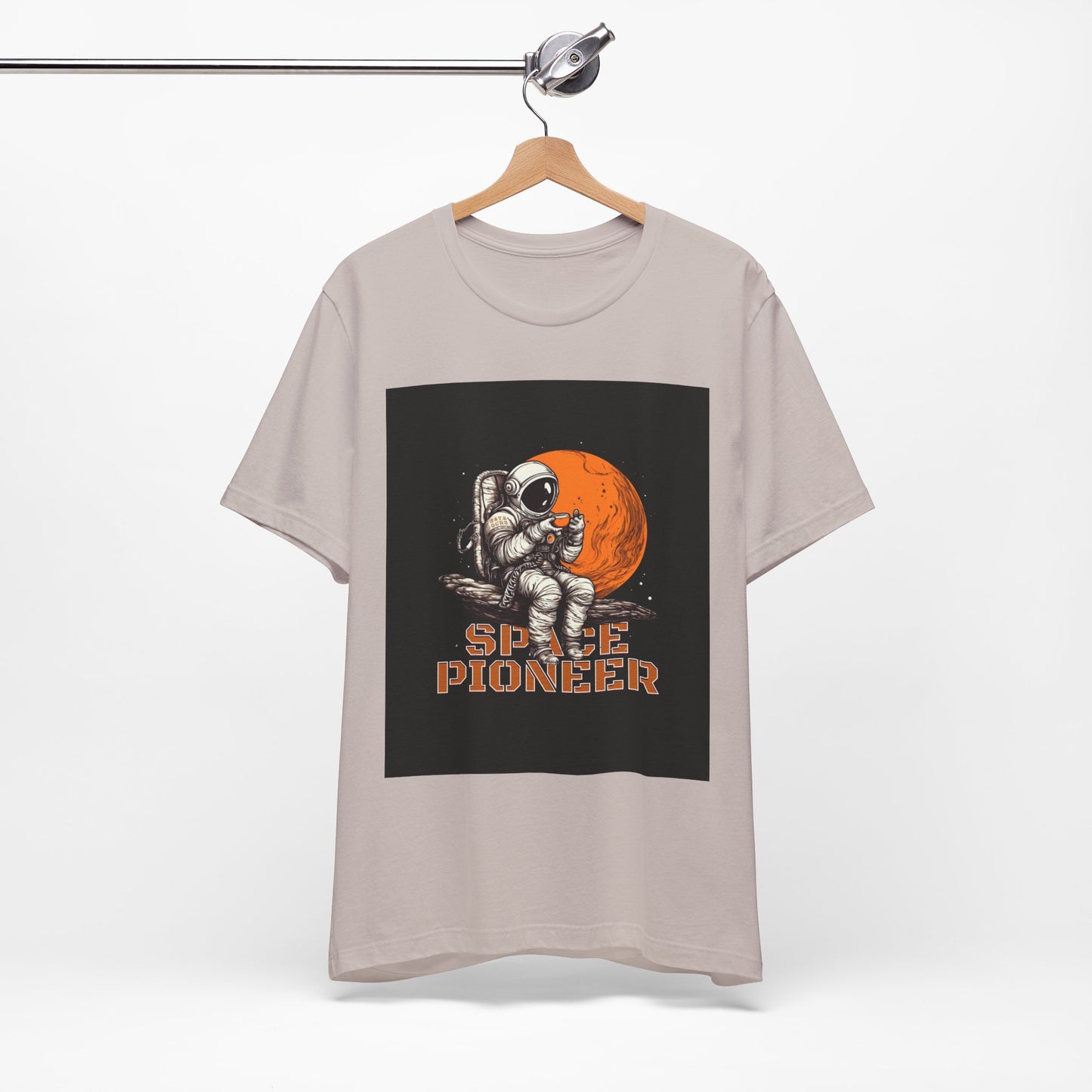 Space Pioneer Unisex Tee - Astronaut Graphic Shirt, Cool Space Themed Gift, Sci-Fi Lover Apparel, Casual Wear, Cosmic Adventure