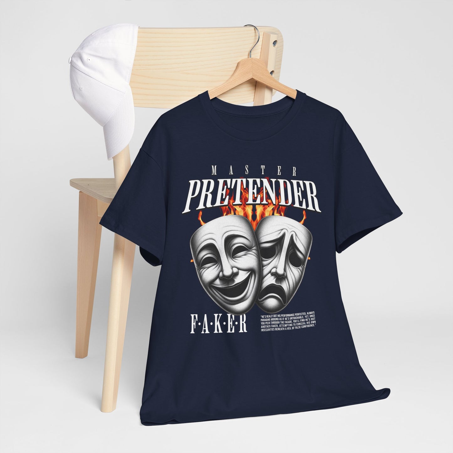 Theatrical Masks Unisex Heavy Cotton Tee, Perfect for Drama Lovers, Gift for Actors, Casual Wear, Theatre Fan Apparel