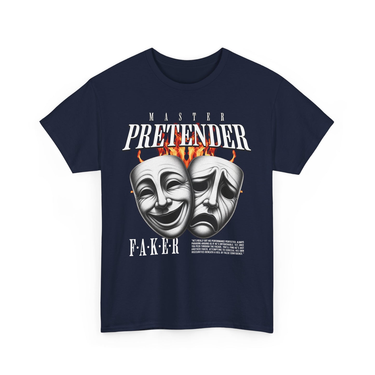 Theatrical Masks Unisex Heavy Cotton Tee, Perfect for Drama Lovers, Gift for Actors, Casual Wear, Theatre Fan Apparel
