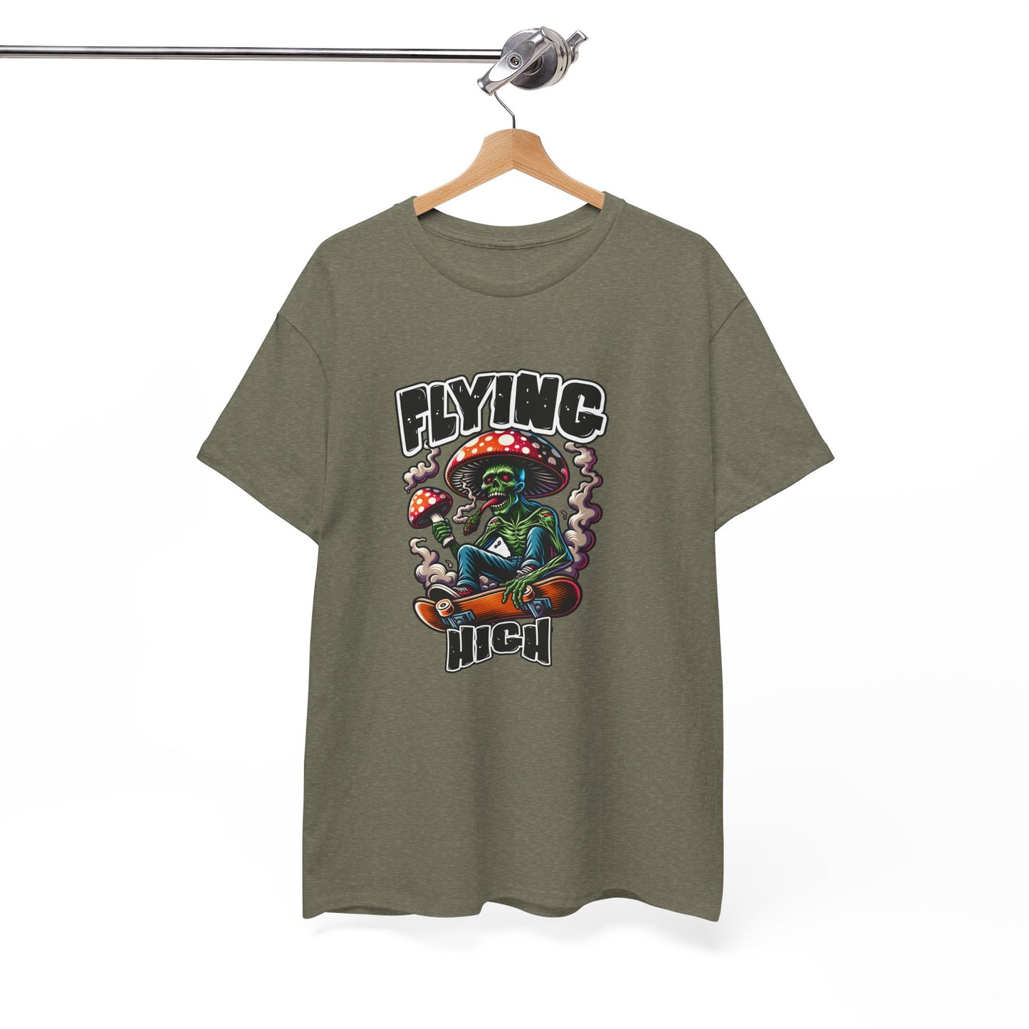 Flying High Unisex Cotton Tee, Psychedelic Shirt, Casual Wear, Gift for Stoners, Retro Fashion, Fun Graphic T-Shirt