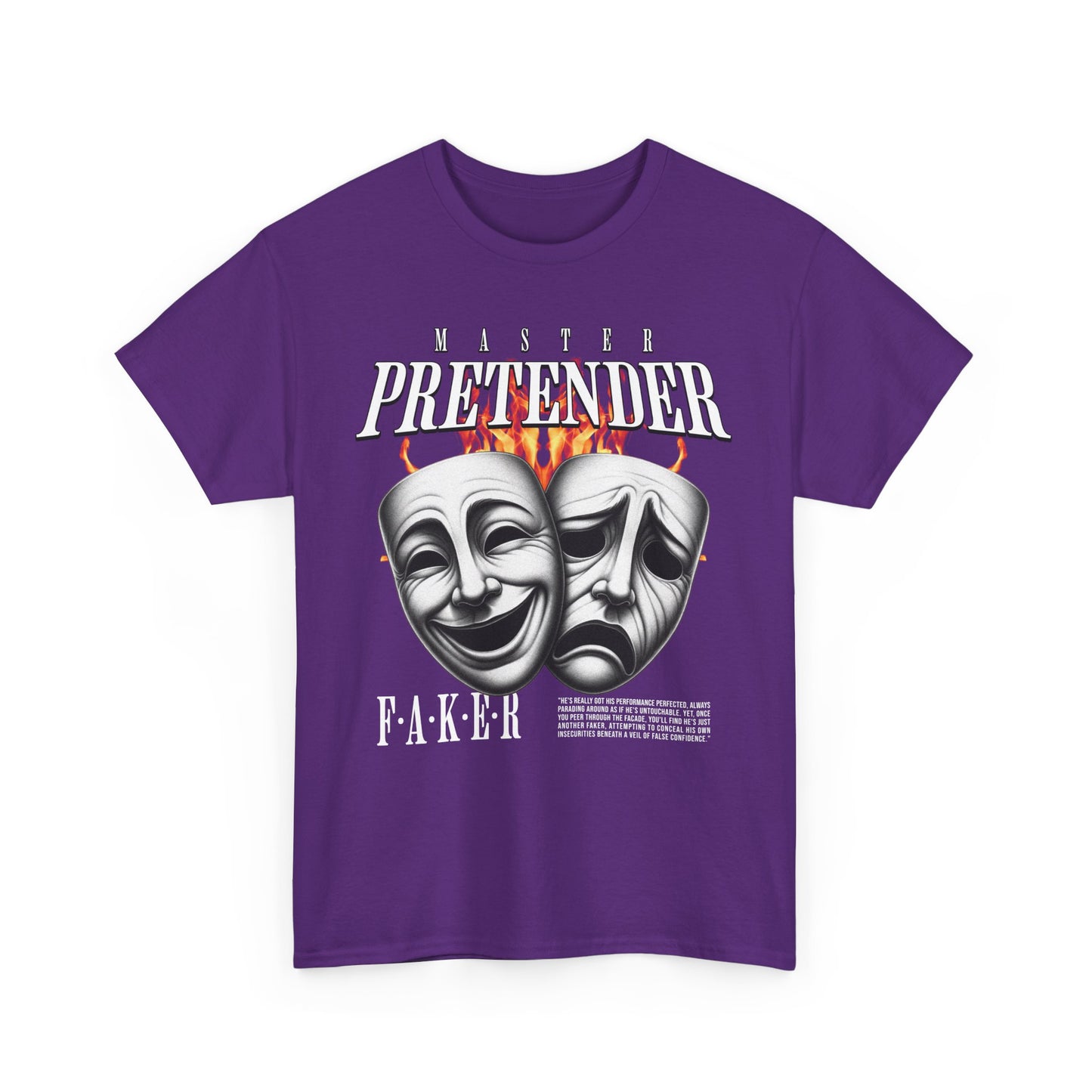 Theatrical Masks Unisex Heavy Cotton Tee, Perfect for Drama Lovers, Gift for Actors, Casual Wear, Theatre Fan Apparel