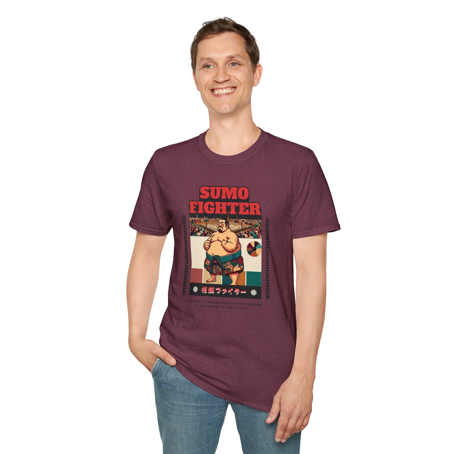 Sumo Fighter Graphic Tee | Fun Unisex T-Shirt for Sports Fans, Unique Gift, Casual Style, Anime Lovers, Vintage Aesthetic
