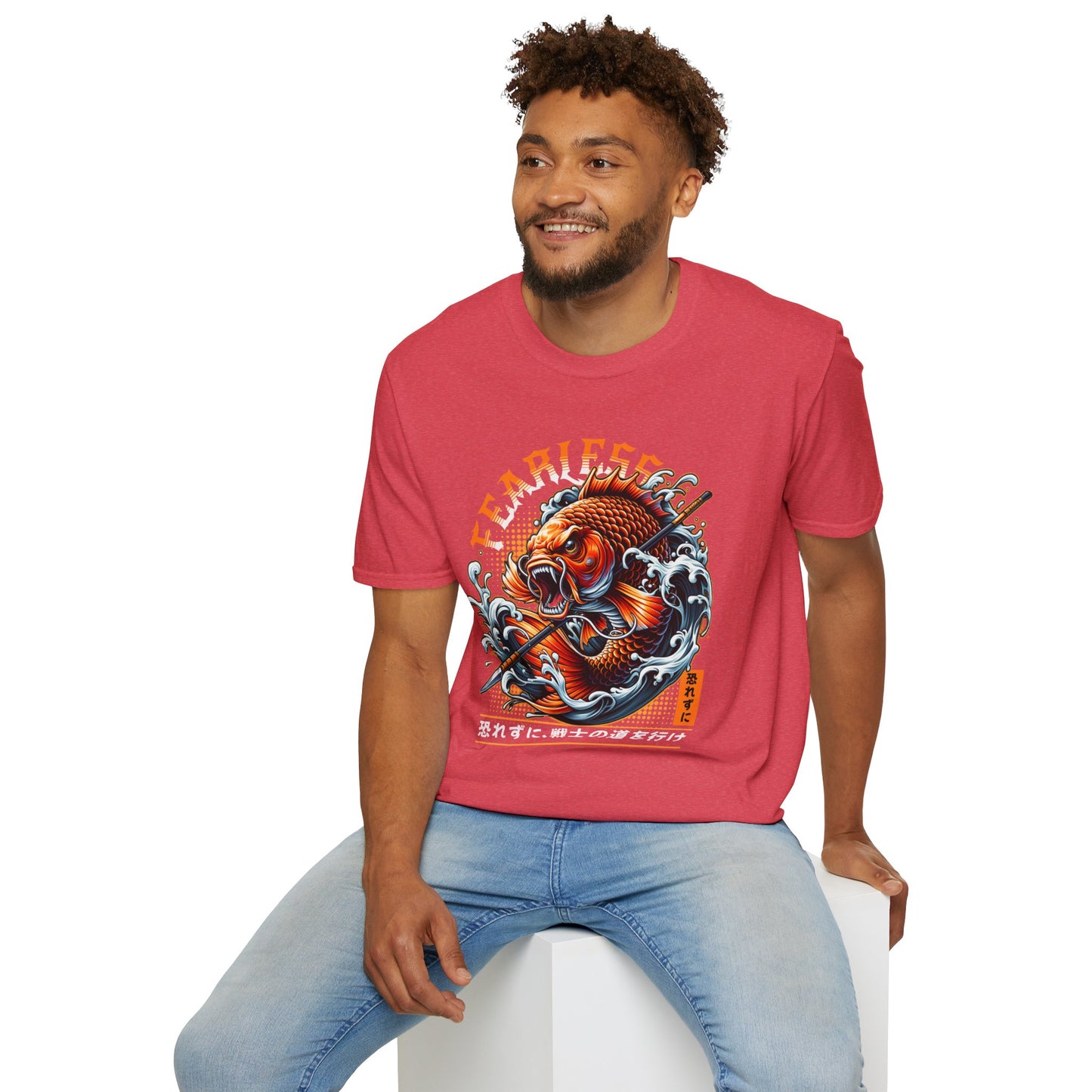 Fearless Koi Unisex Softstyle T-Shirt - Inspirational Gift, Casual Wear, Everyday Comfort, Success Apparel, Relaxed Fit
