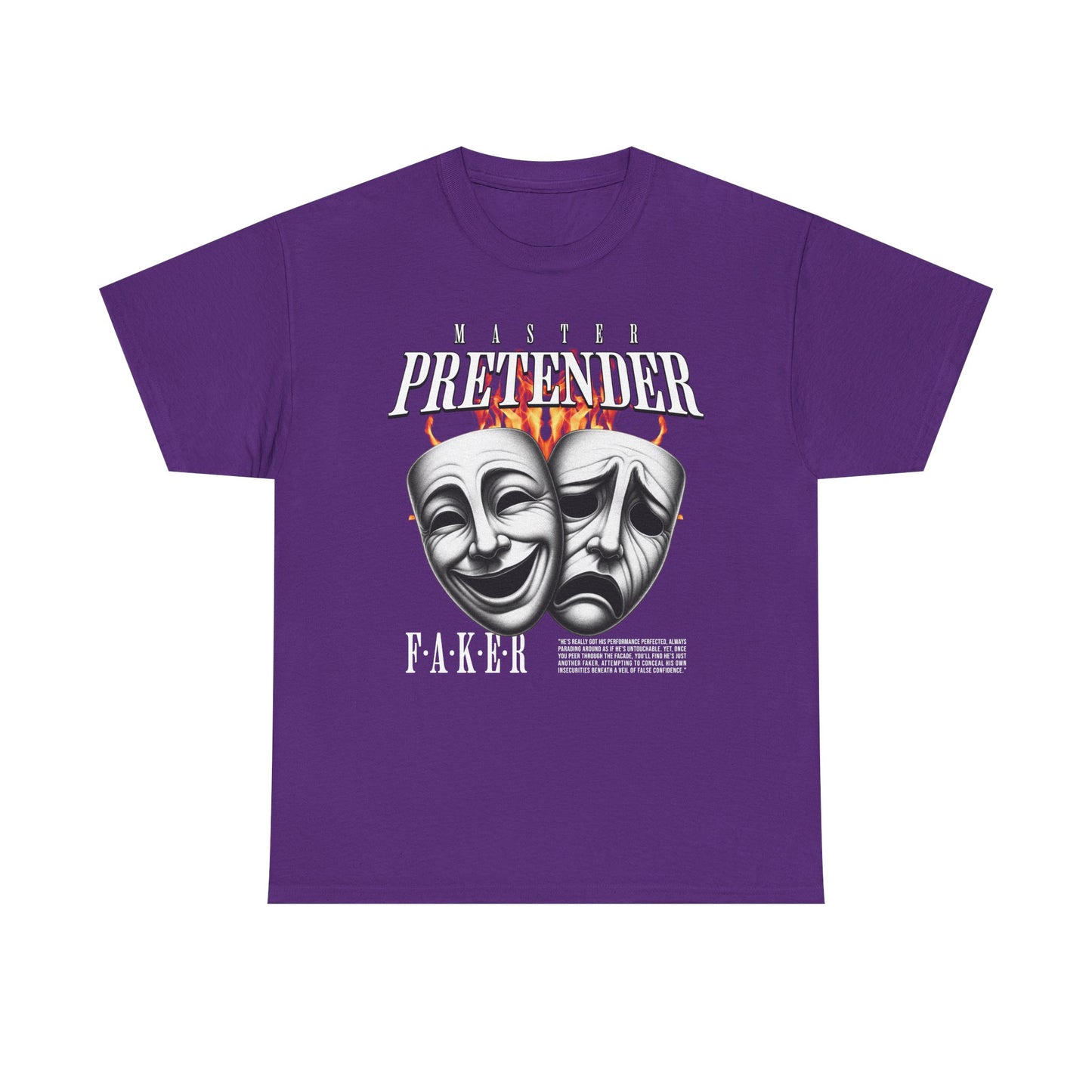Theatrical Masks Unisex Heavy Cotton Tee, Perfect for Drama Lovers, Gift for Actors, Casual Wear, Theatre Fan Apparel