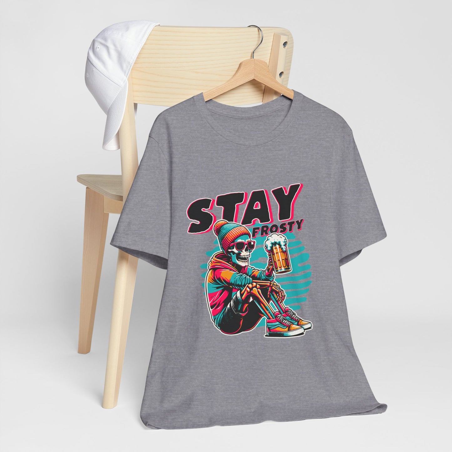 Stay Frosty Unisex Tee, Cool Graphic Shirt, Summer Vibes, Casual Wear, Gift for Him, Music Festival Fashion
