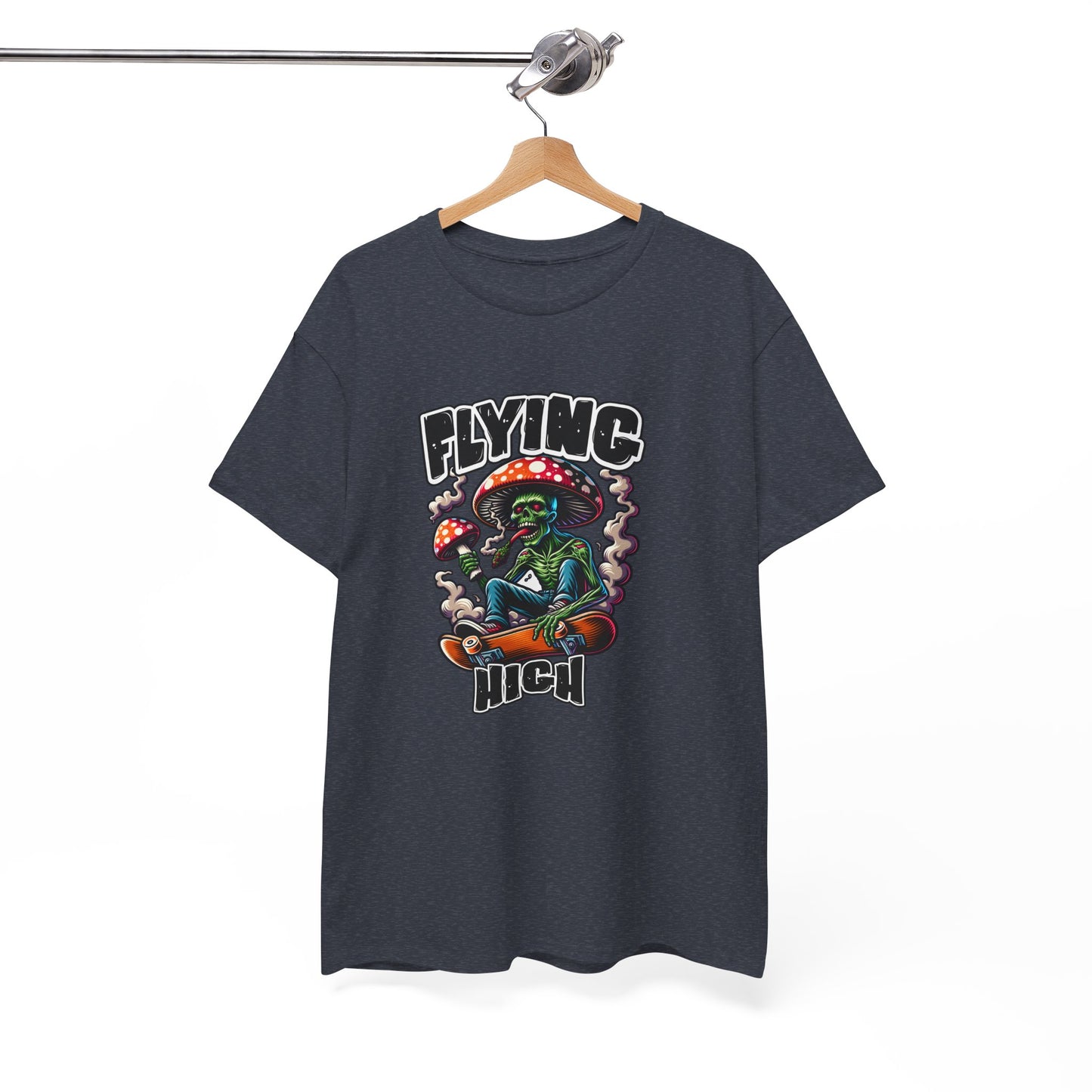 Flying High Unisex Cotton Tee, Psychedelic Shirt, Casual Wear, Gift for Stoners, Retro Fashion, Fun Graphic T-Shirt