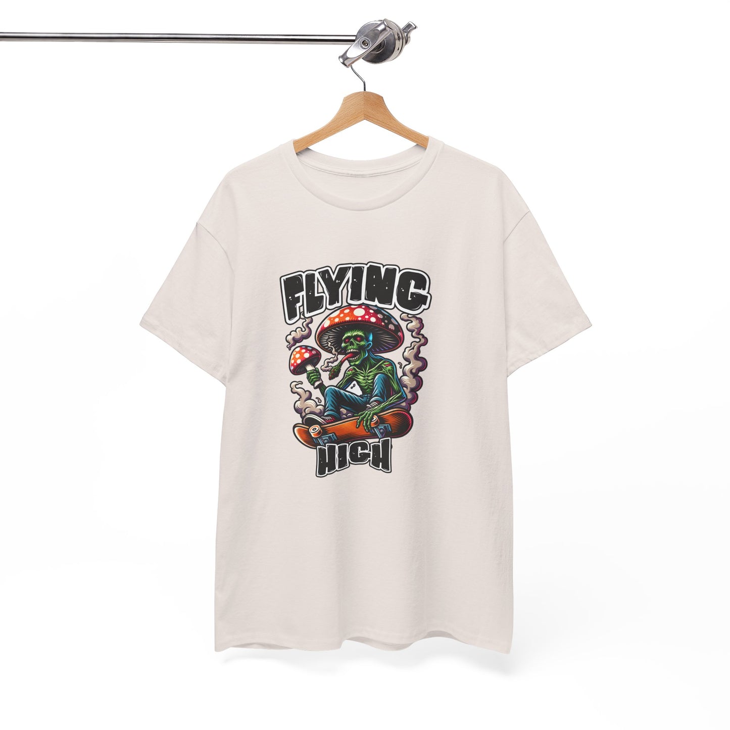 Flying High Unisex Cotton Tee, Psychedelic Shirt, Casual Wear, Gift for Stoners, Retro Fashion, Fun Graphic T-Shirt