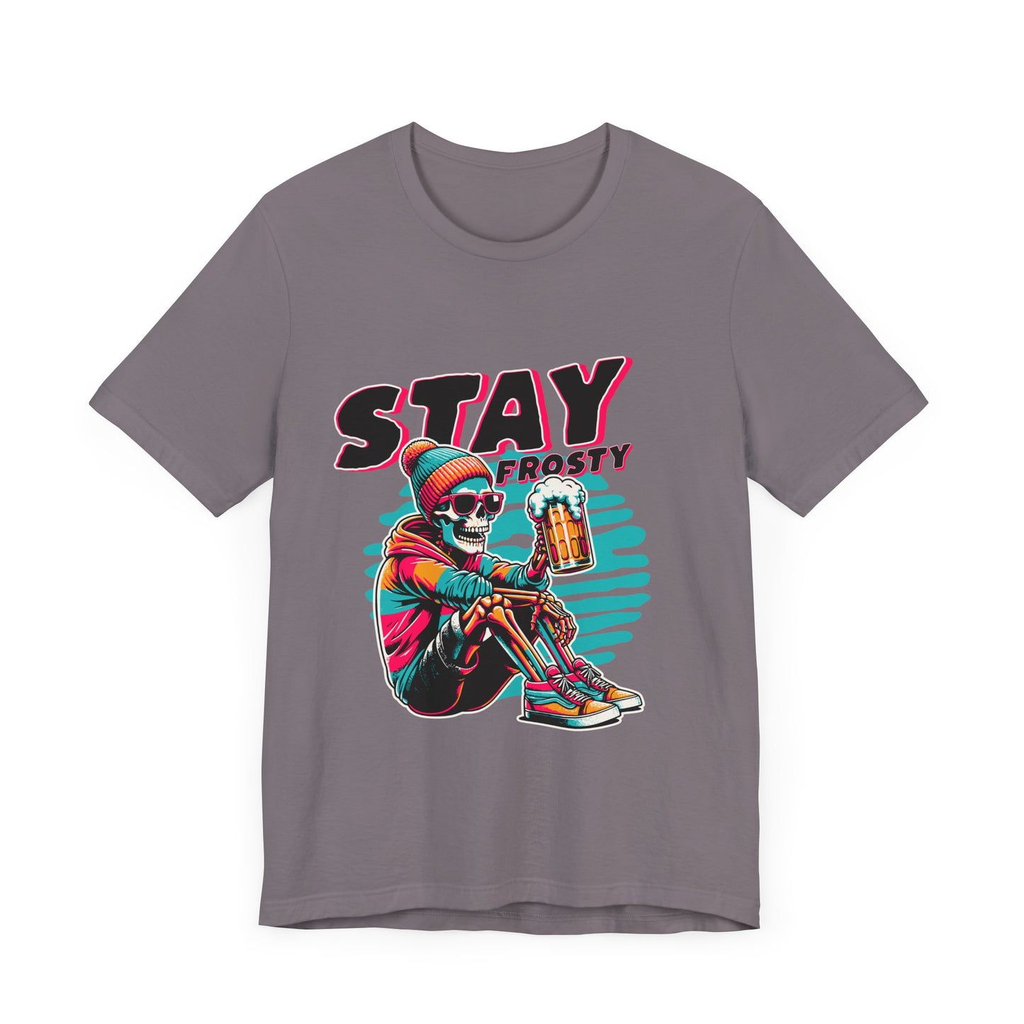 Stay Frosty Unisex Tee, Cool Graphic Shirt, Summer Vibes, Casual Wear, Gift for Him, Music Festival Fashion