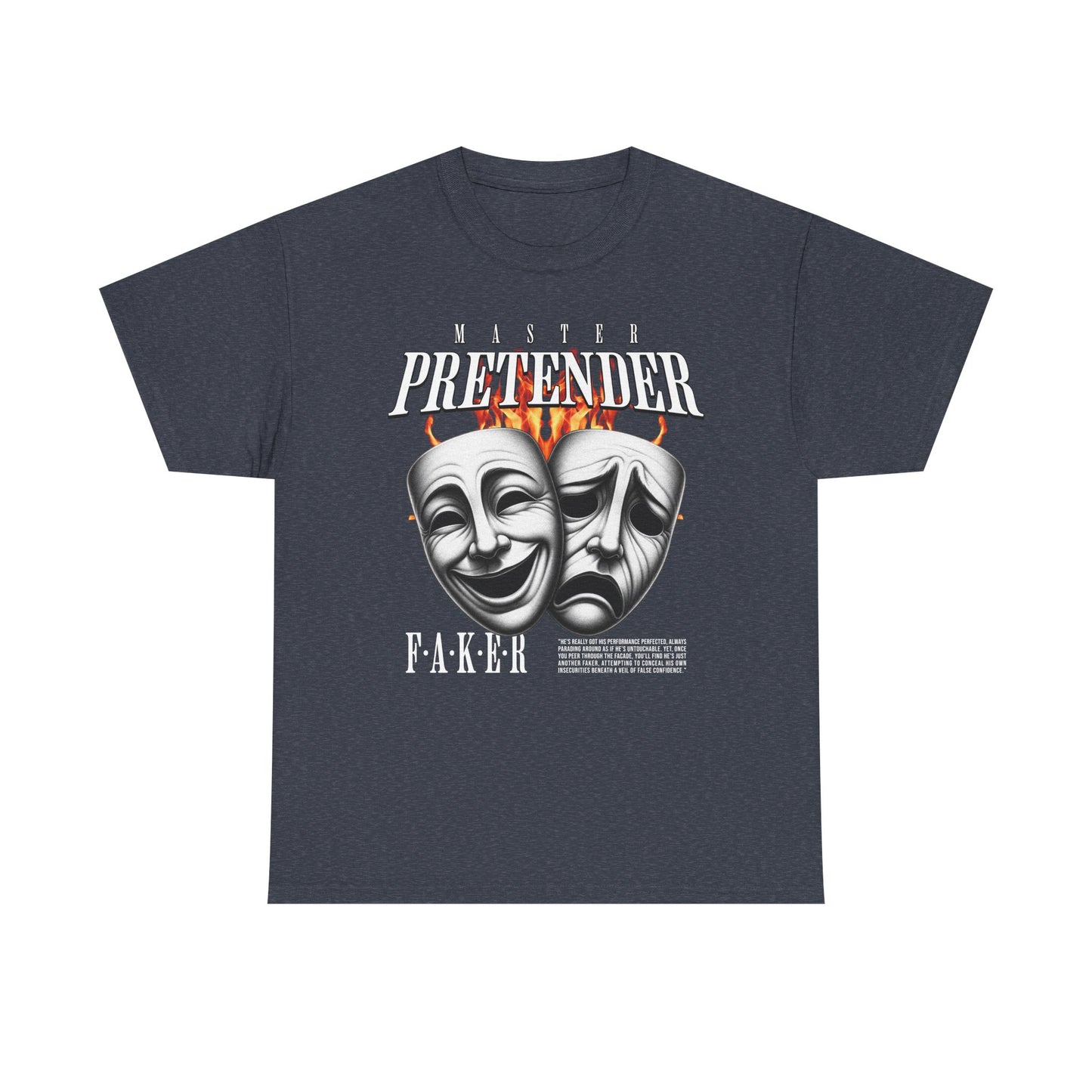 Theatrical Masks Unisex Heavy Cotton Tee, Perfect for Drama Lovers, Gift for Actors, Casual Wear, Theatre Fan Apparel