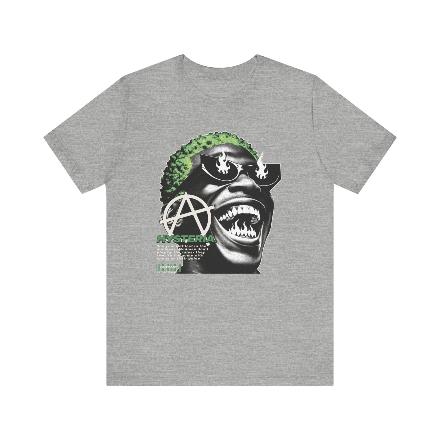 Bold Graphic Tee, Edgy Streetwear Shirt, Urban Casual Wear, Unisex Fashion Top, Gift for Music Lovers, Distinctive Artwork Tee