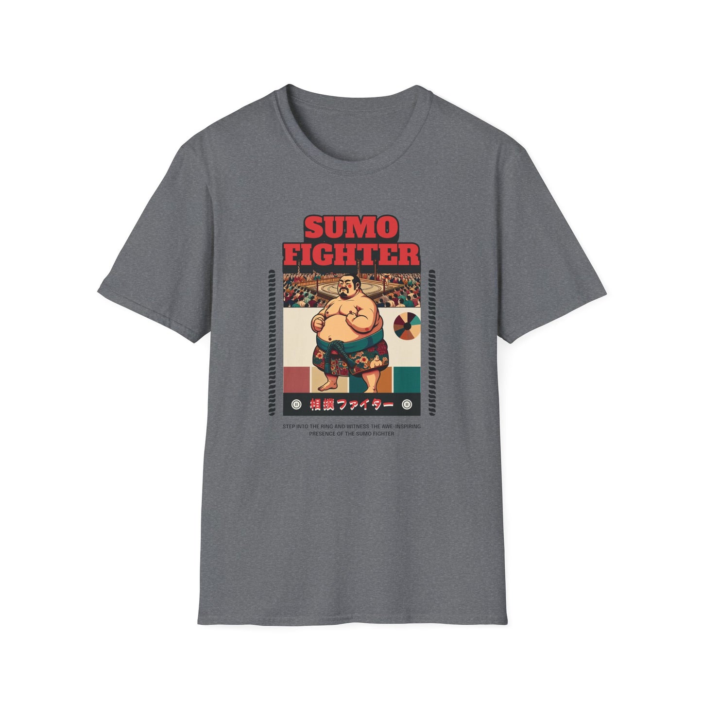 Sumo Fighter Graphic Tee | Fun Unisex T-Shirt for Sports Fans, Unique Gift, Casual Style, Anime Lovers, Vintage Aesthetic