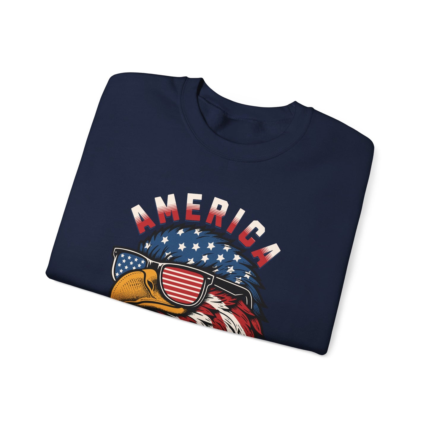 Patriotic Eagle Crewneck Sweatshirt, America Sweatshirt, Unisex Pullover, 4th of July Shirt, Eagle Graphic Sweatshirt