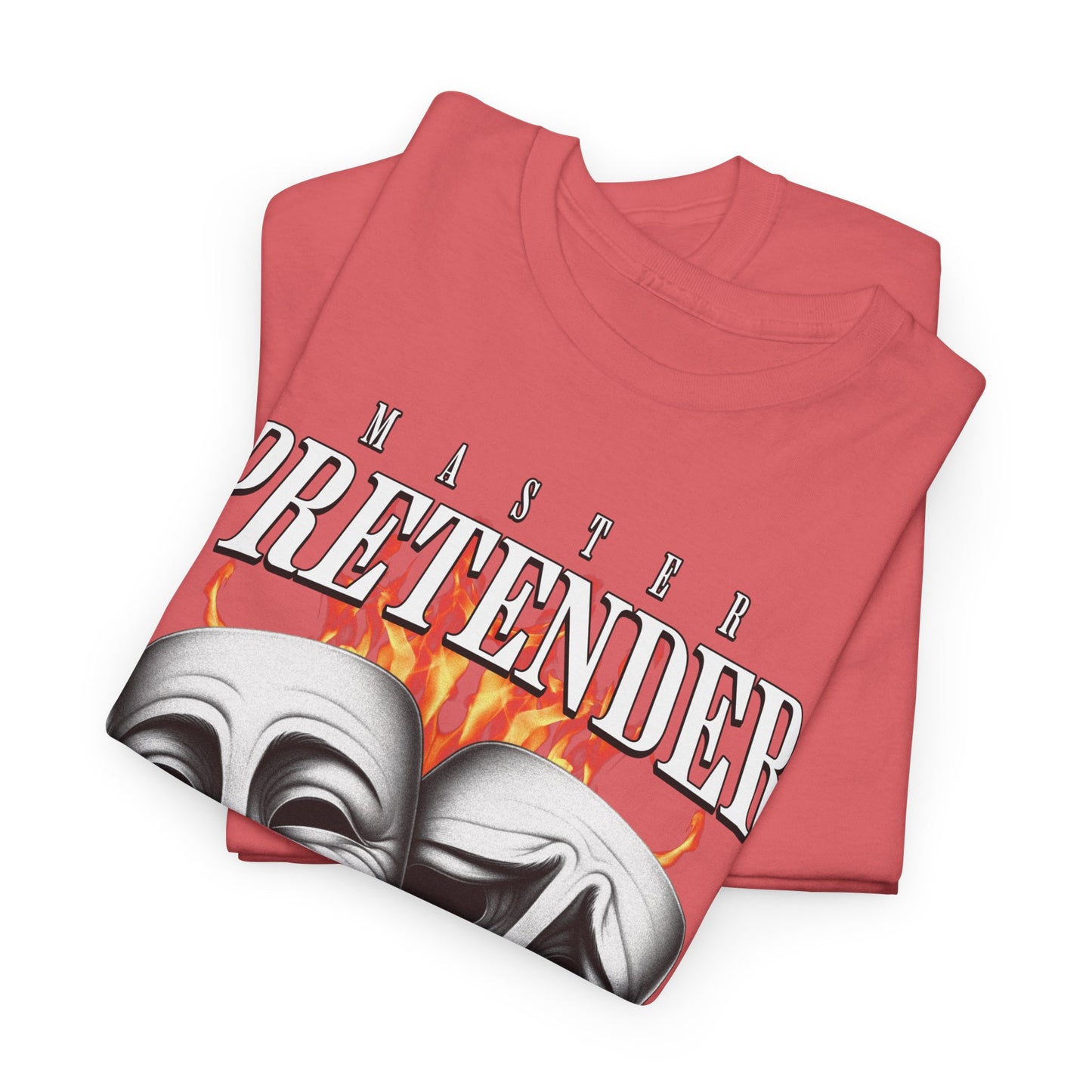 Theatrical Masks Unisex Heavy Cotton Tee, Perfect for Drama Lovers, Gift for Actors, Casual Wear, Theatre Fan Apparel