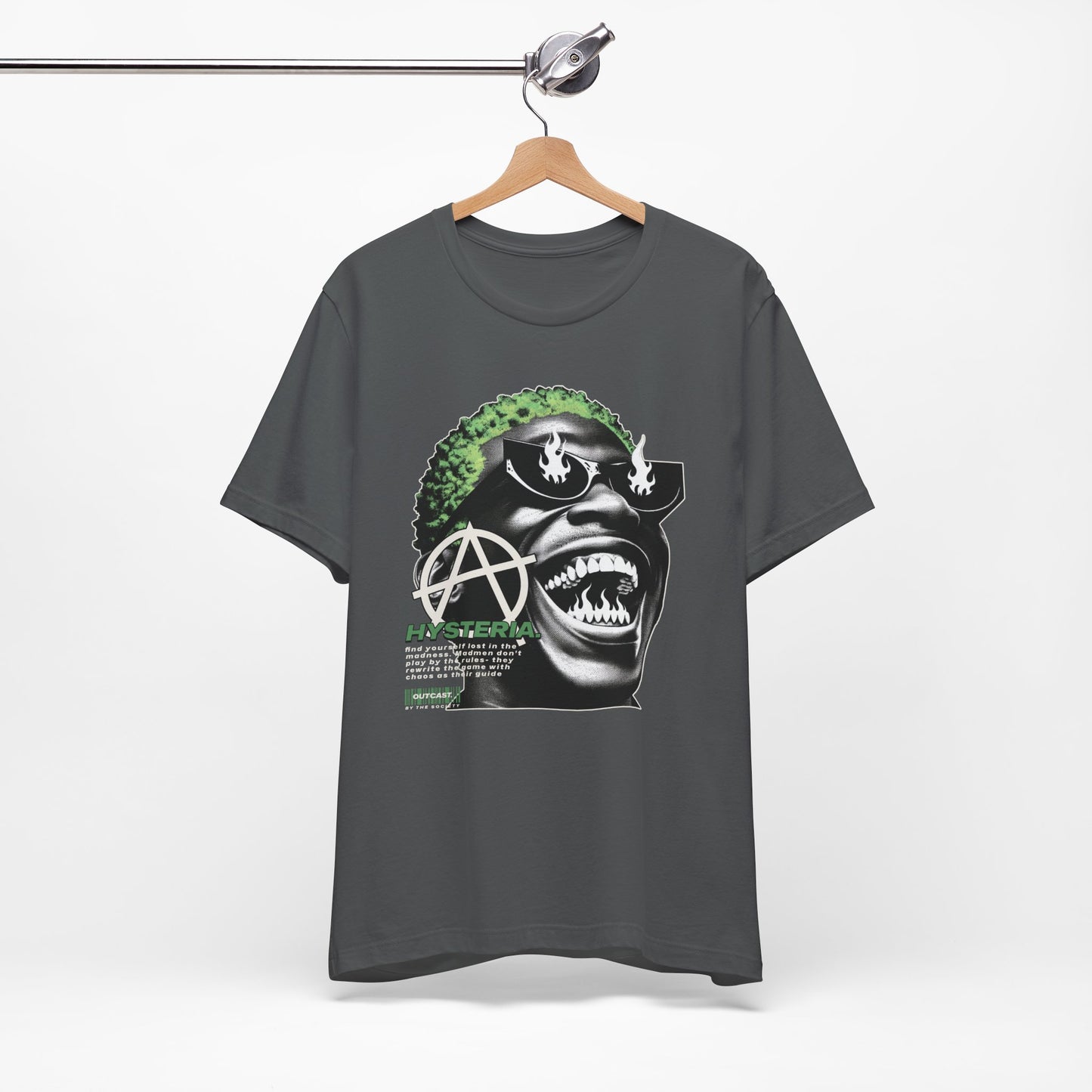 Bold Graphic Tee, Edgy Streetwear Shirt, Urban Casual Wear, Unisex Fashion Top, Gift for Music Lovers, Distinctive Artwork Tee