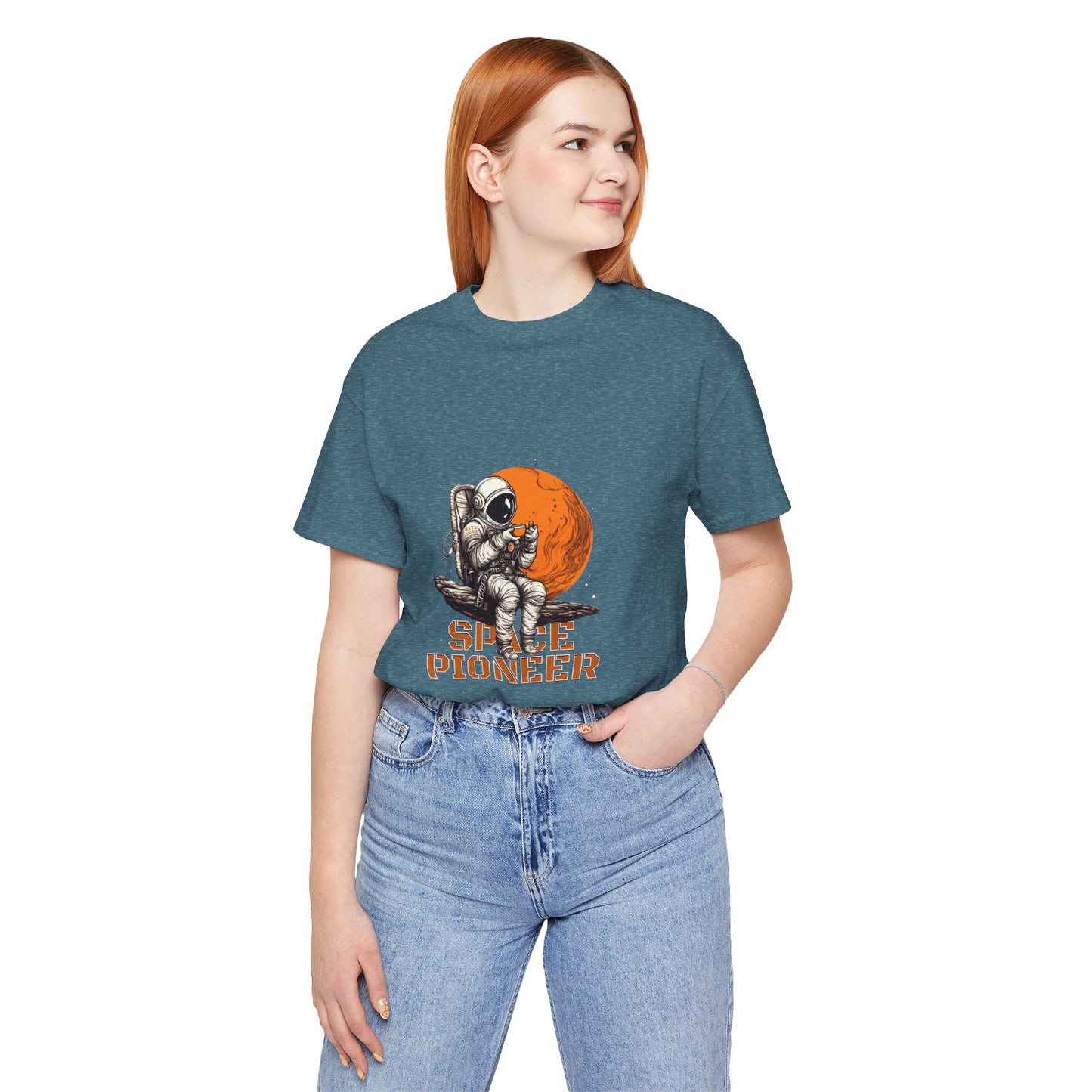 Space Pioneer Astronaut Tee, Cosmic Shirt, Gift for Astro Lovers, Unisex Graphic Tee, Sci-Fi T-Shirt, Casual Spacewear
