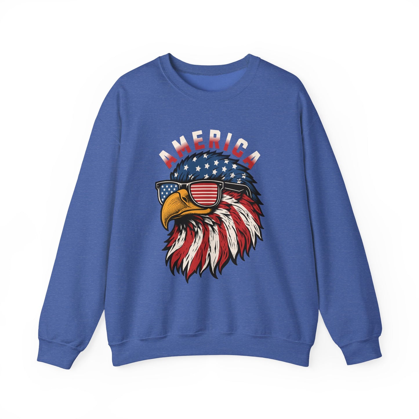 Patriotic Eagle Crewneck Sweatshirt, America Sweatshirt, Unisex Pullover, 4th of July Shirt, Eagle Graphic Sweatshirt